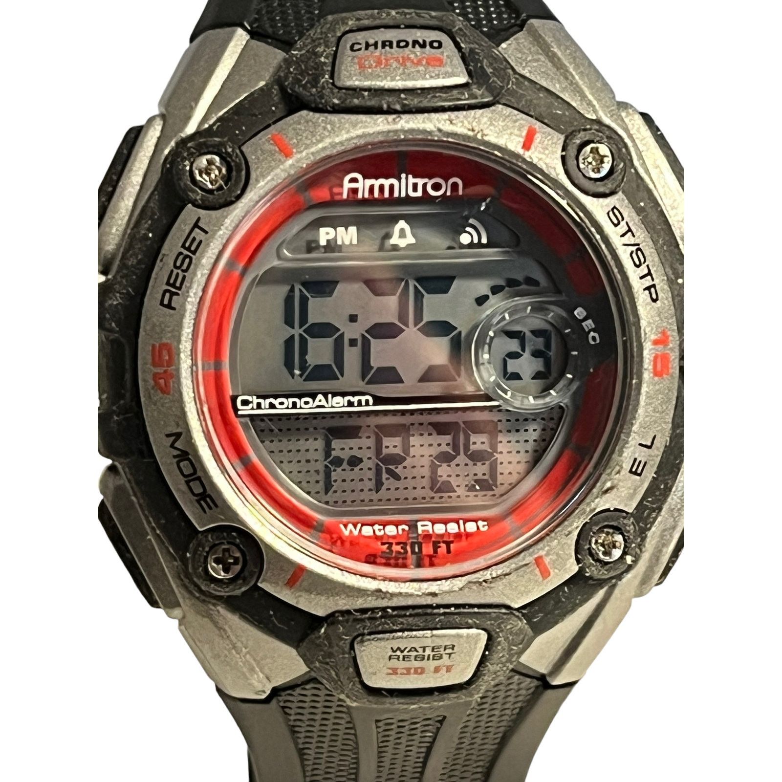 Other Armitron All Sport 45/6999 Black WR100M Chrono Drive Watch Size ONE SIZE - 5 Thumbnail