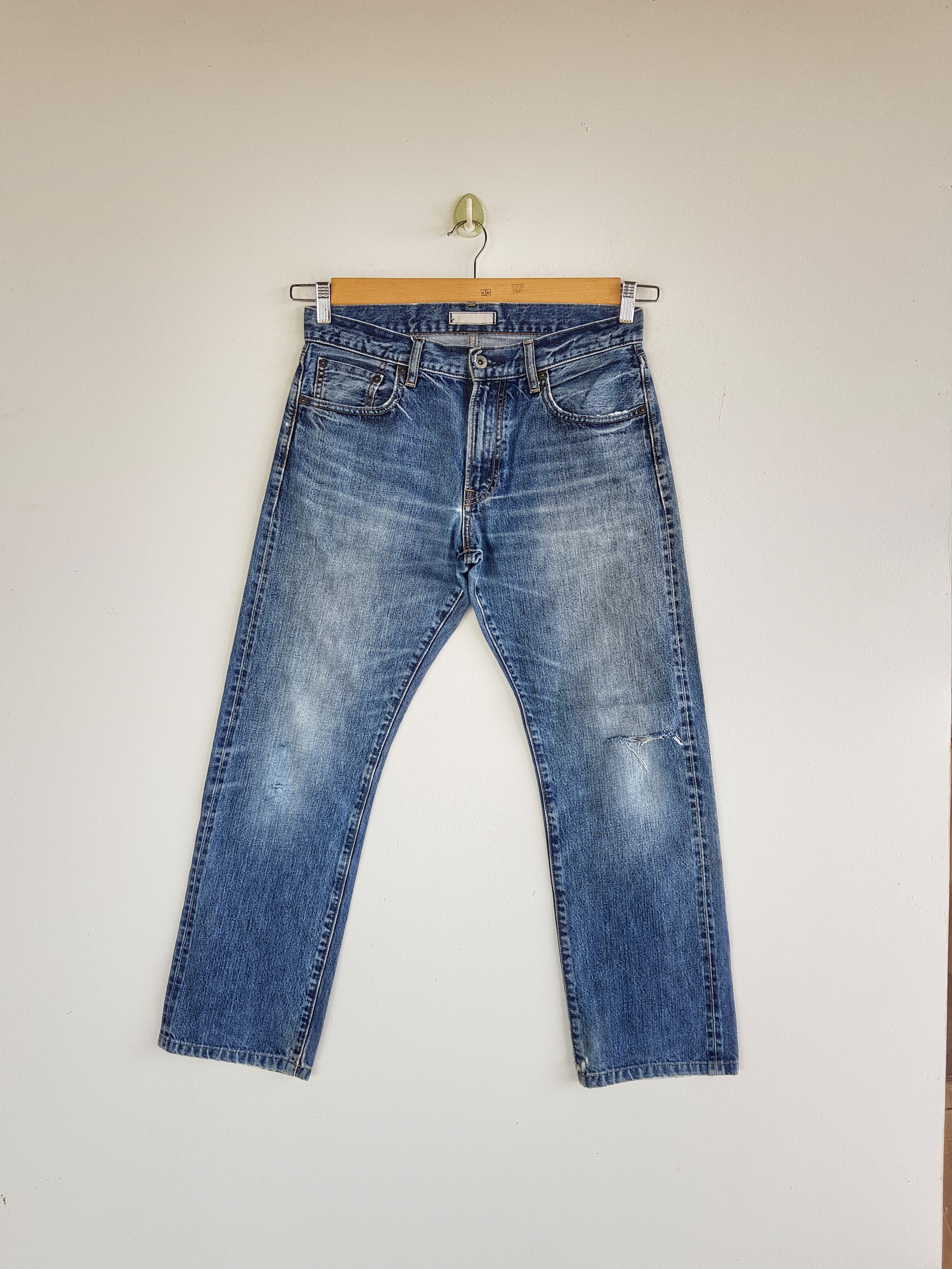Japanese Brand Vintage Japanese Selvedge Distressed Jeans Redline Denim Size US 30 / EU 46 - 1 Thumbnail