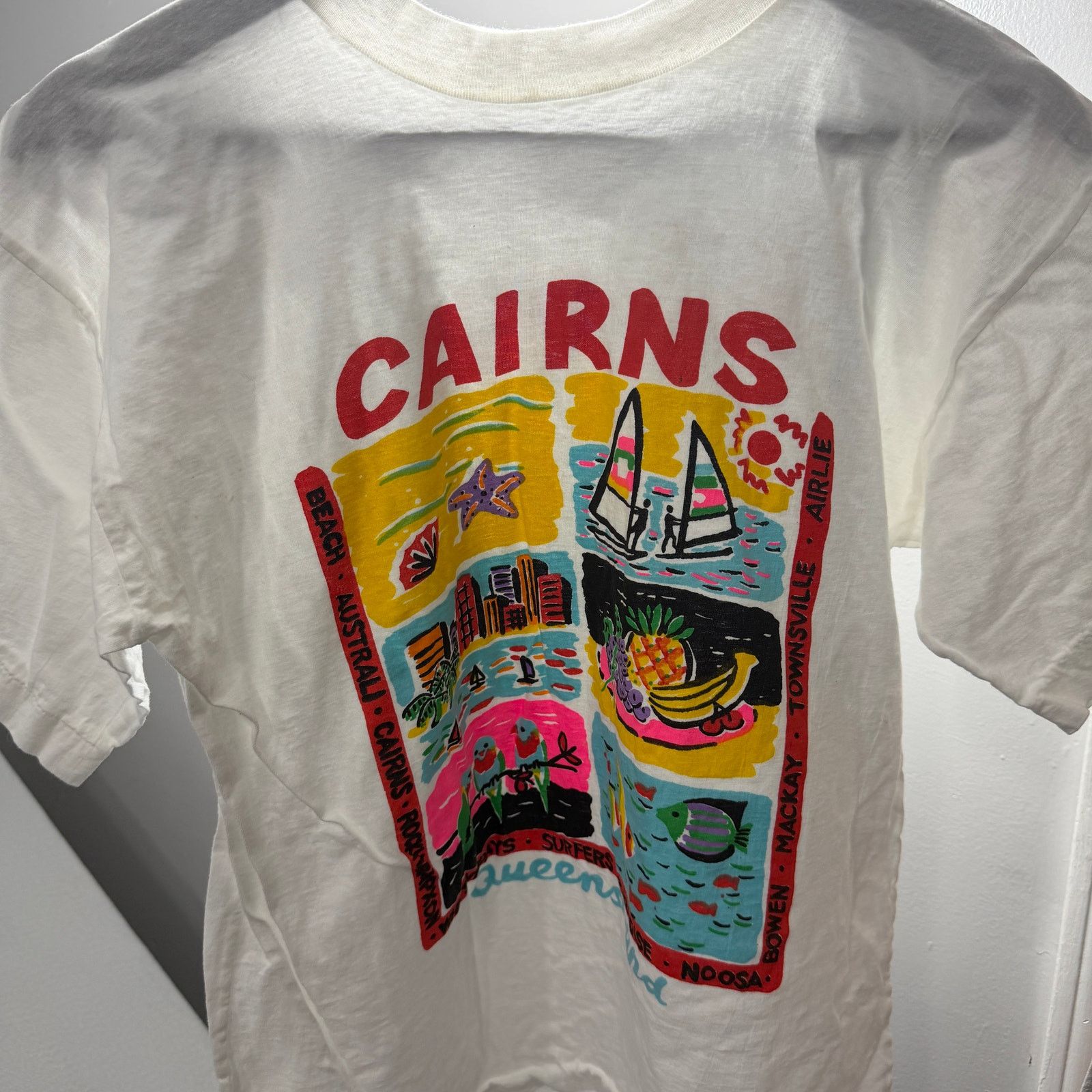 Vintage Vintage Cairns Australia Shirt Size XL White 90s Paper Thin Size US XL / EU 56 / 4 - 3 Thumbnail