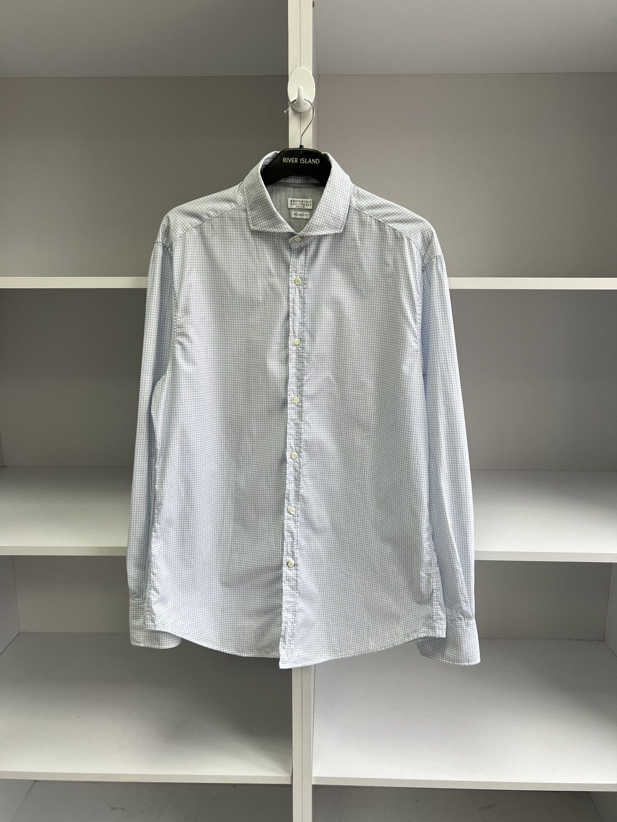 Brunello Cucinelli × Designer × Vintage Vintage Brunello Cucinelli Old Money Style Button up shirt Size US XL / EU 56 / 4 - 1 Thumbnail