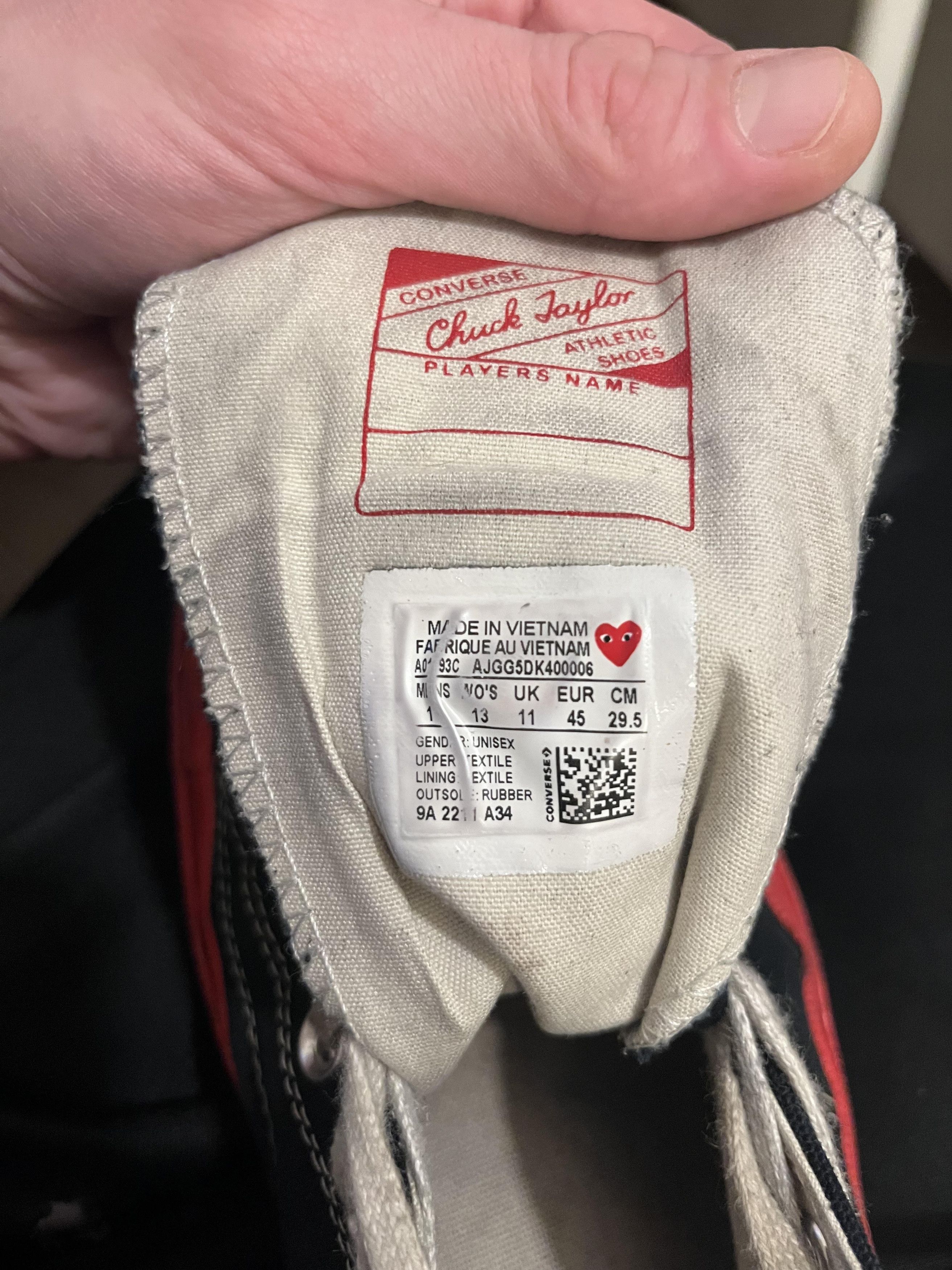 Converse Converse x Comme de Garcons red sneaker Size US 12 / EU 45 - 6 Thumbnail