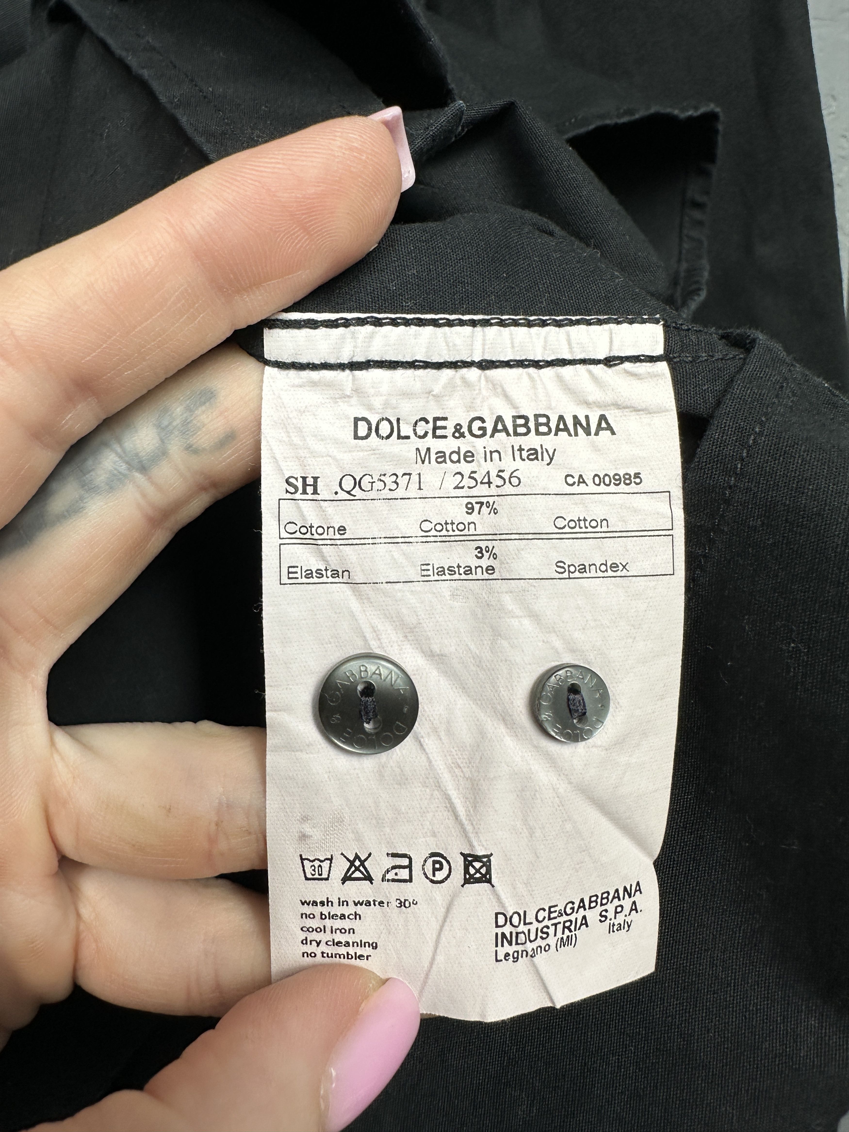 Dolce & Gabbana × Vintage Dolce & Gabbana Vintage Mens Long Sleeve Black Shirt Size US M / EU 48-50 / 2 - 8 Thumbnail
