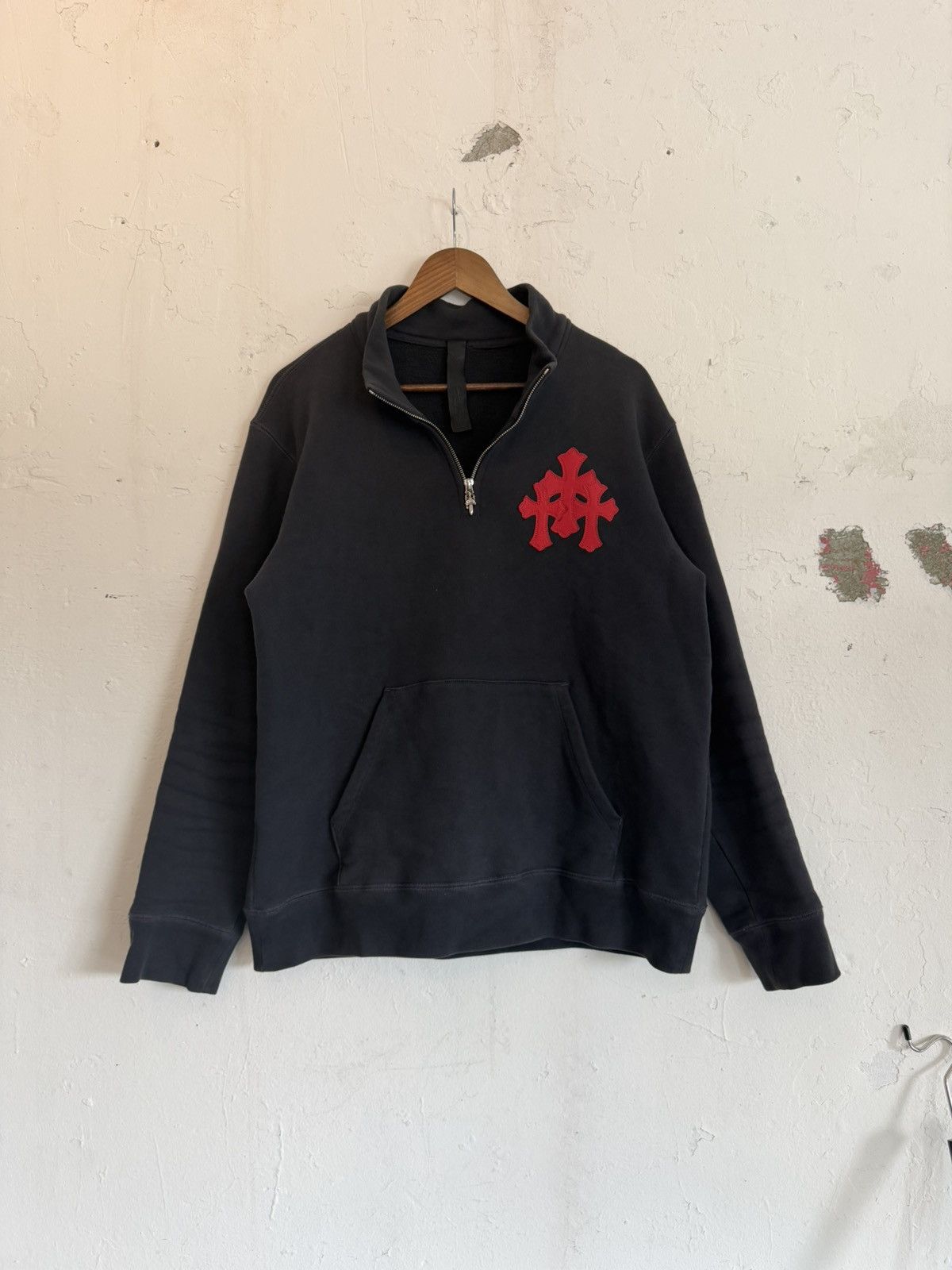 Chrome Hearts CHROME HEARTS Triple Cross Embroidery 1/2 Zip