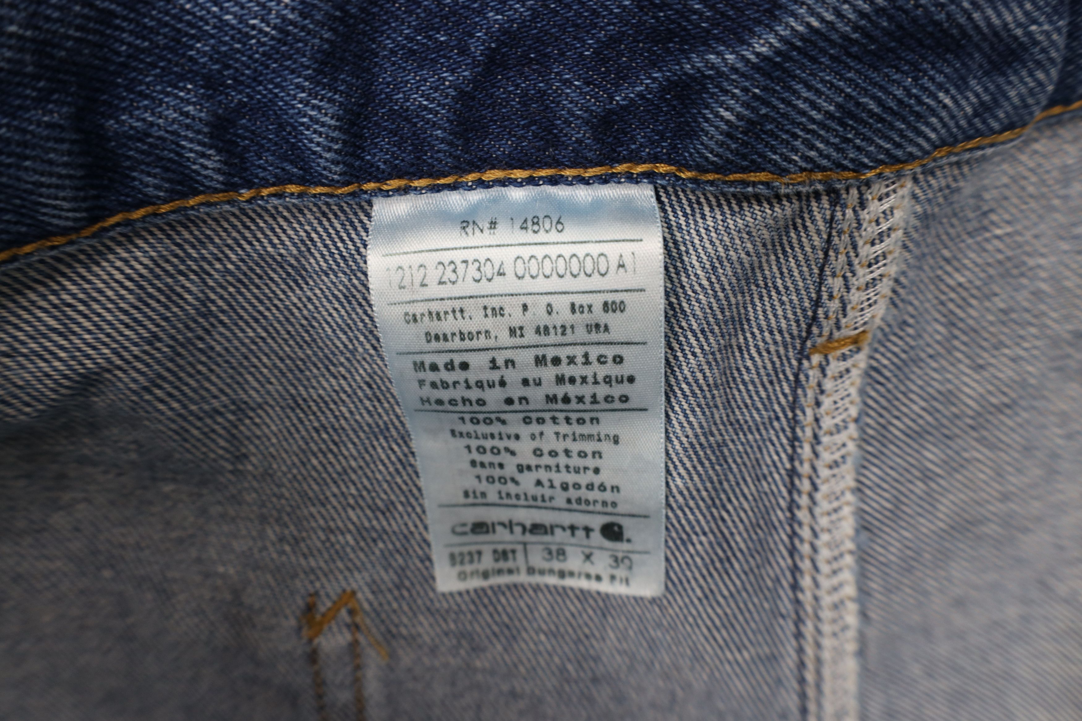 Carhartt Vintage Y2K Carhartt Wide Leg Dungaree Denim Jeans Blue Size US 38 / EU 54 - 8 Thumbnail