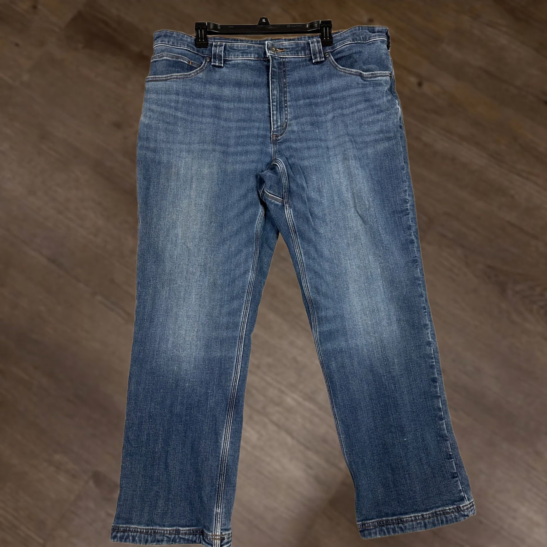 Duluth Trading Company Duluth Flannel Lined Jeans Mens 40x30 Ballroom DoubleFlex Blue Wash Pockets EUC Size US 40 / EU 56 - 1 Thumbnail