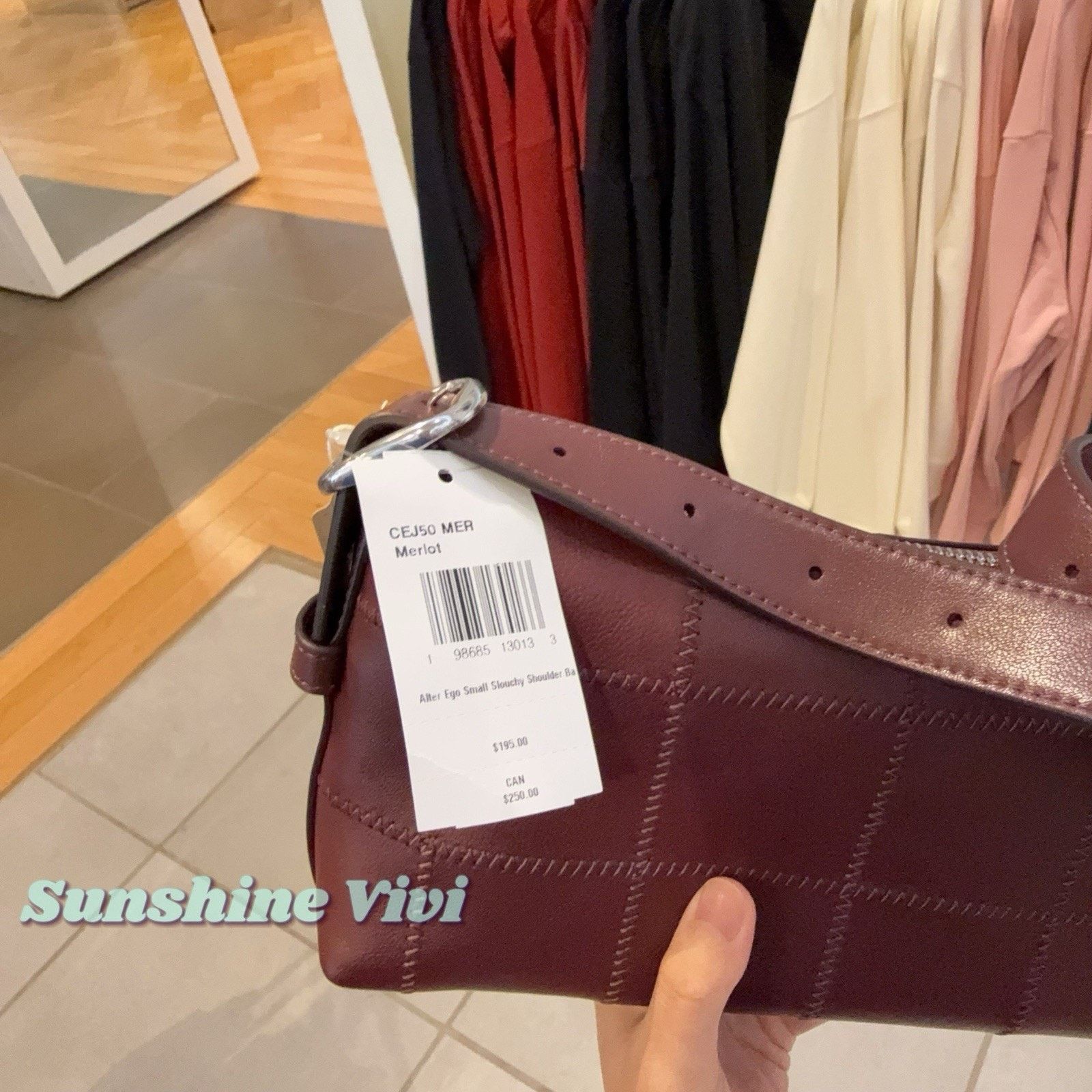Coach NWT Coach Ego Small Shoulder Bag In Leather CEJ50 merlot Size ONE SIZE - 5 Thumbnail