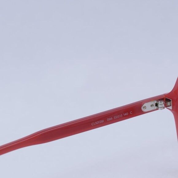 Celine Celine CL50126I 066 Eyeglasses Translucent Red 55mm Square Size ONE SIZE - 6 Thumbnail
