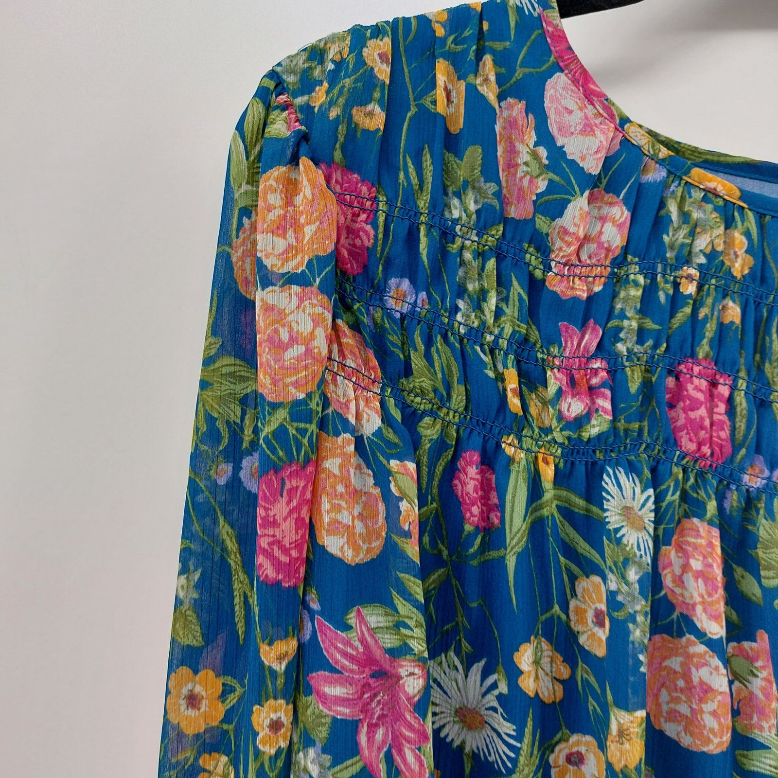 Other Terra & Sky Womens Floral Blouse 1X Spring Polyester Easter Size XXL / US 16-18 / IT 52-54 - 7 Thumbnail