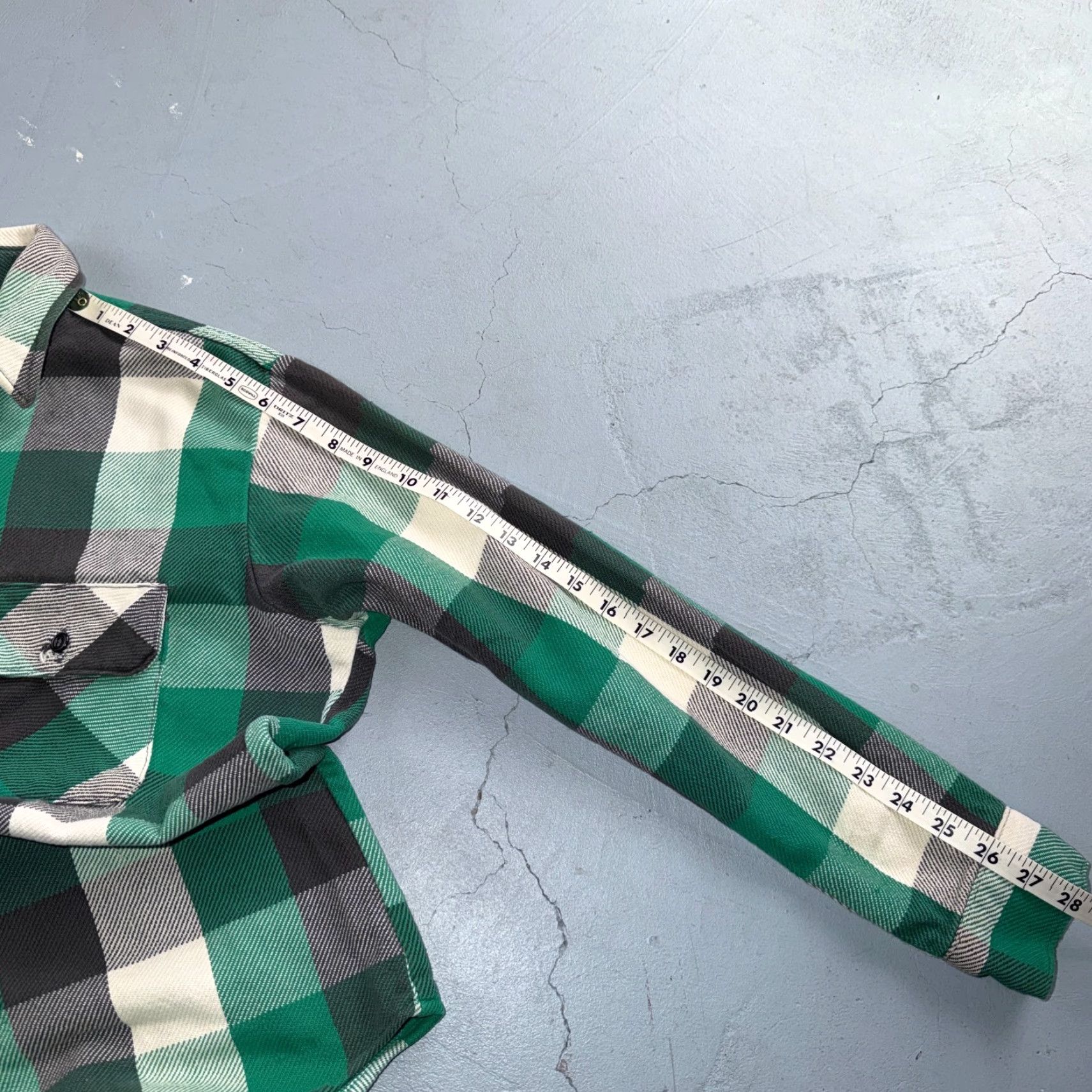 Vintage VTG Five Brother Shirt Mens M Shadow Plaid Flannel USA Green 1980s 80s Black Size US M / EU 48-50 / 2 - 7 Thumbnail
