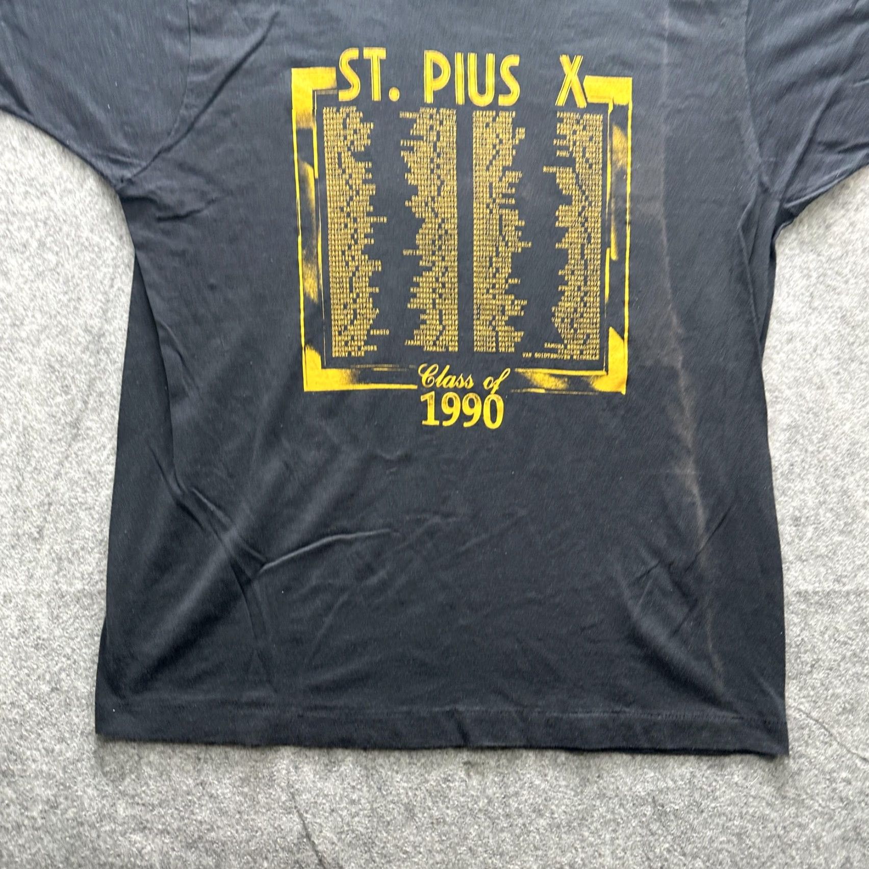 Vintage VINTAGE St Pius X Class Of 1990 Graphic Shirt Mens XL Black School Alumni 90s Size US XL / EU 56 / 4 - 4 Thumbnail