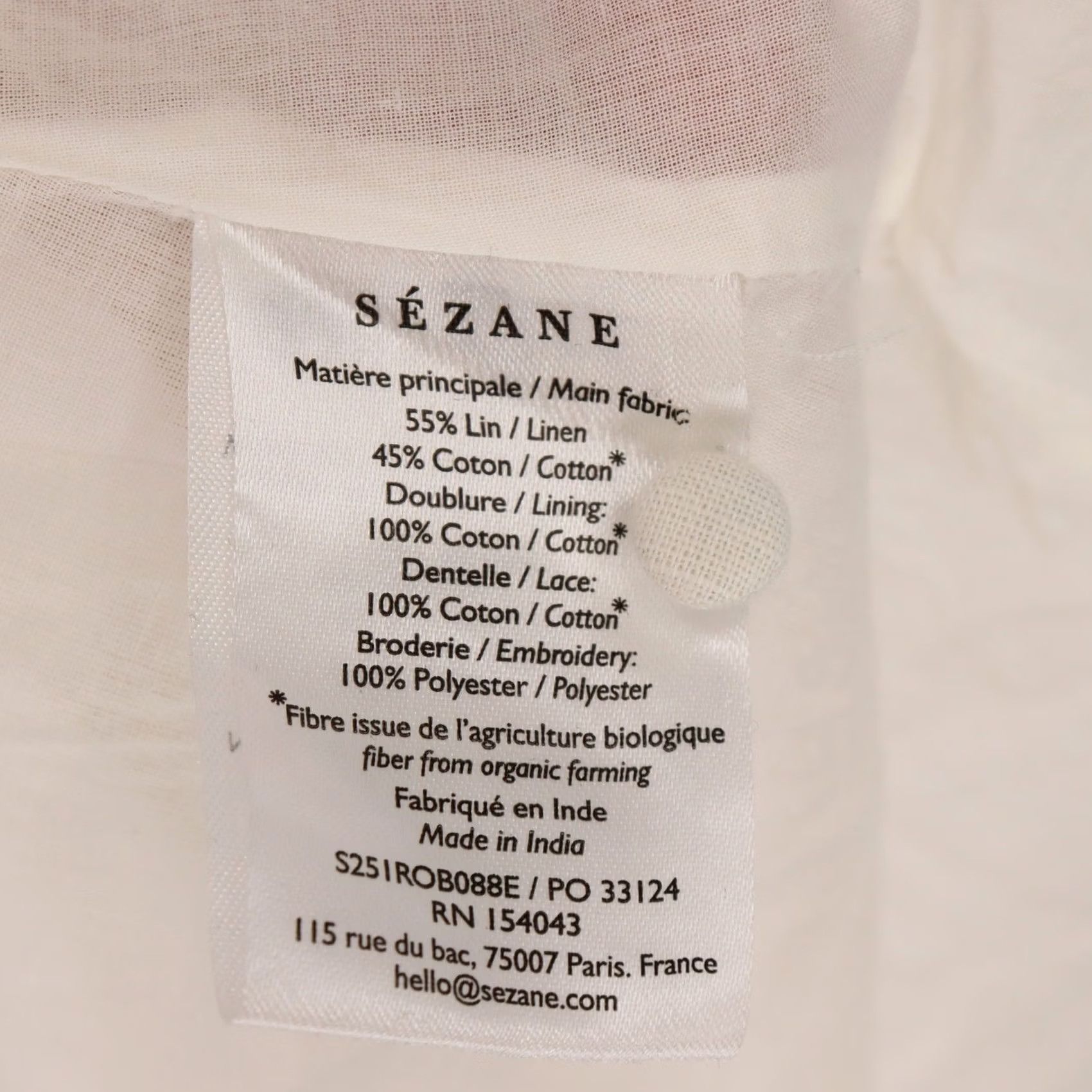 Vintage Sezane Maxi Dress Gardenia Floral Embroidered Linen Cotton Ivory US 4 FR 36 Womens Size S / US 4 / IT 40 - 6 Thumbnail