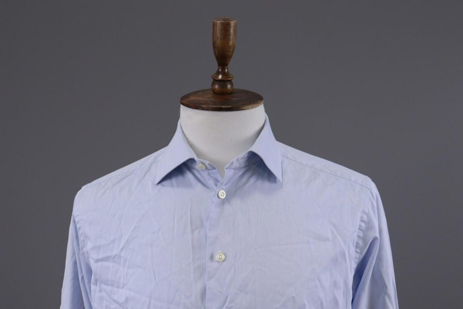Eton Eton Contemporary Luxury Blue Down Dress Shirt Size 41 / 16 Size US M / EU 48-50 / 2 - 4 Thumbnail
