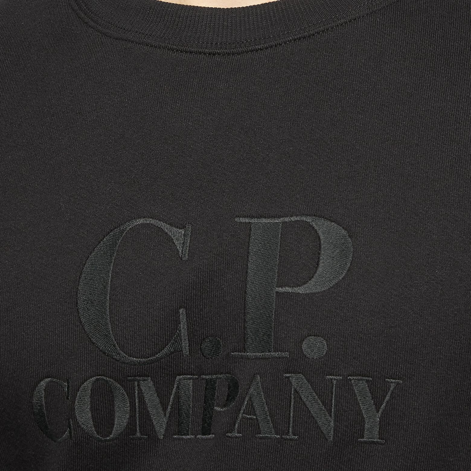 C.P. Company o1y1224 Logo Embroidered Sweatshirt in Black Size US M / EU 48-50 / 2 - 5 Thumbnail
