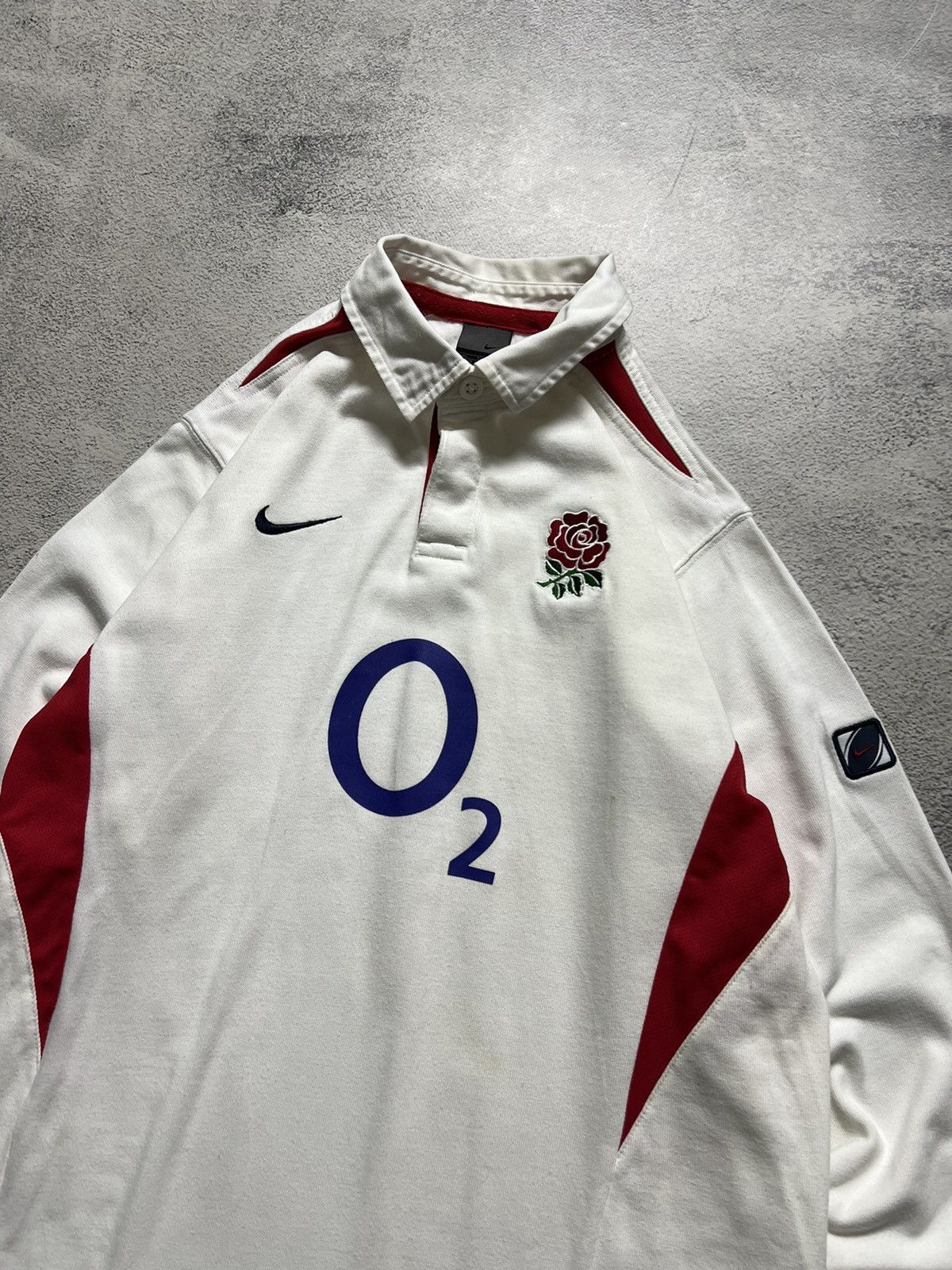 Nike × Vintage Vintage Blokecore Nike England 02 Rugby Longsleeve Polo Size US XS / EU 42 / 0 - 4 Thumbnail