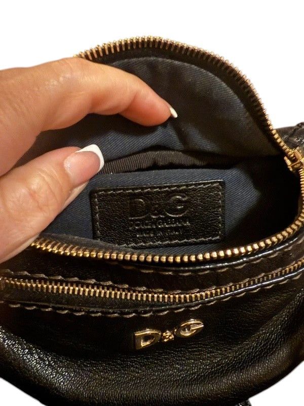 Dolce & Gabbana D&G Black Leather Mini Bag with Gold Hardware, Early 2000s Size ONE SIZE - 2 Thumbnail
