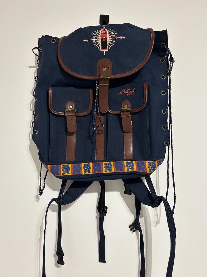 Vintage Unique blue backpack from Norway Size ONE SIZE - 1 Thumbnail
