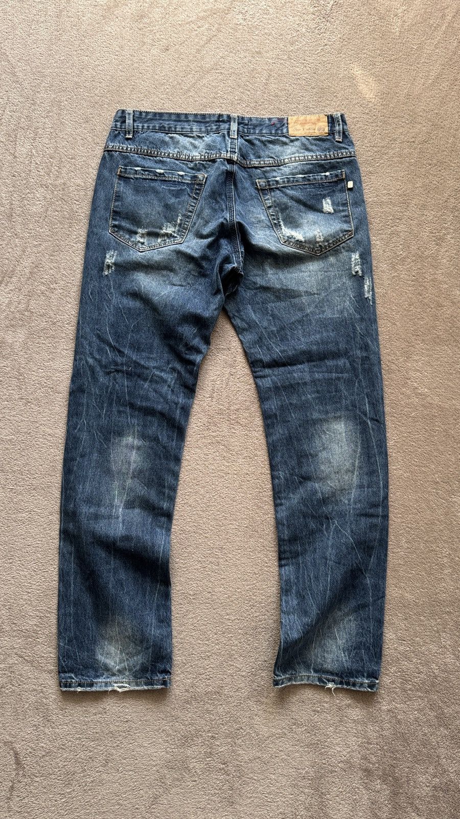 Japanese Brand Patchwork Crazy Mudwash Jeans Y2K LGB ifsixwasnine Dsquared2 Size US 34 / EU 50 - 3 Thumbnail