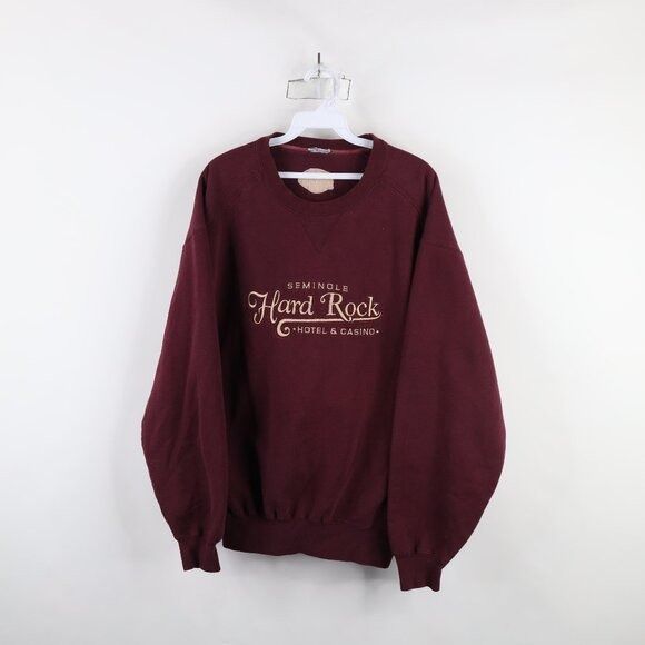 Hard Rock Cafe × Vintage Vintage 90s Hard Rock Cafe Seminole Hotel Sweatshirt Size US XL / EU 56 / 4 - 1 Thumbnail
