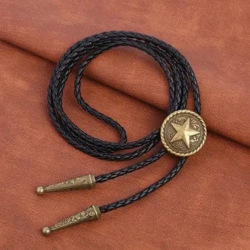 Other Vintage Star Leather Rope Bolo Tie Size ONE SIZE - 4 Thumbnail