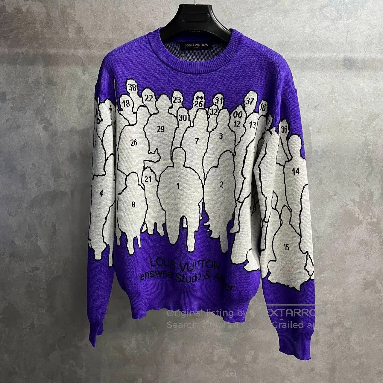 Louis Vuitton Louis Vuitton Purple Logo Jacquard Sweater. Size US M / EU 48-50 / 2 - 1 Thumbnail