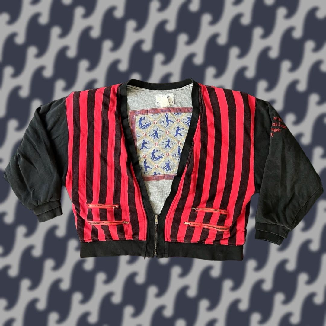 Vintage VINTAGE Rave Cardigan SweatEr Womens XL Oversized Long Sleeve ...