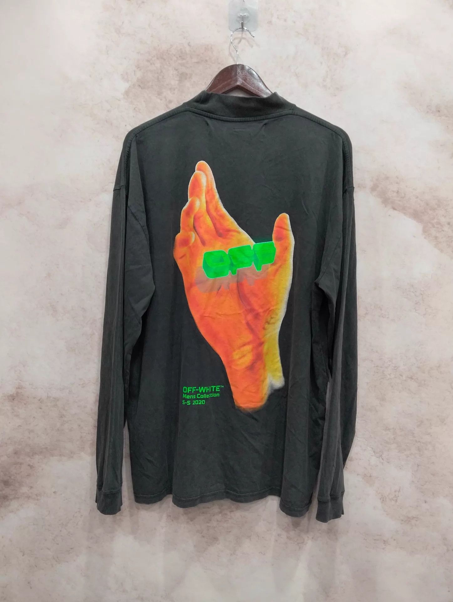 Off-White OFF-WHITE OFF Logo Front/Back Hand Graphic Sweatshirt M Size US M / EU 48-50 / 2 - 2 Thumbnail