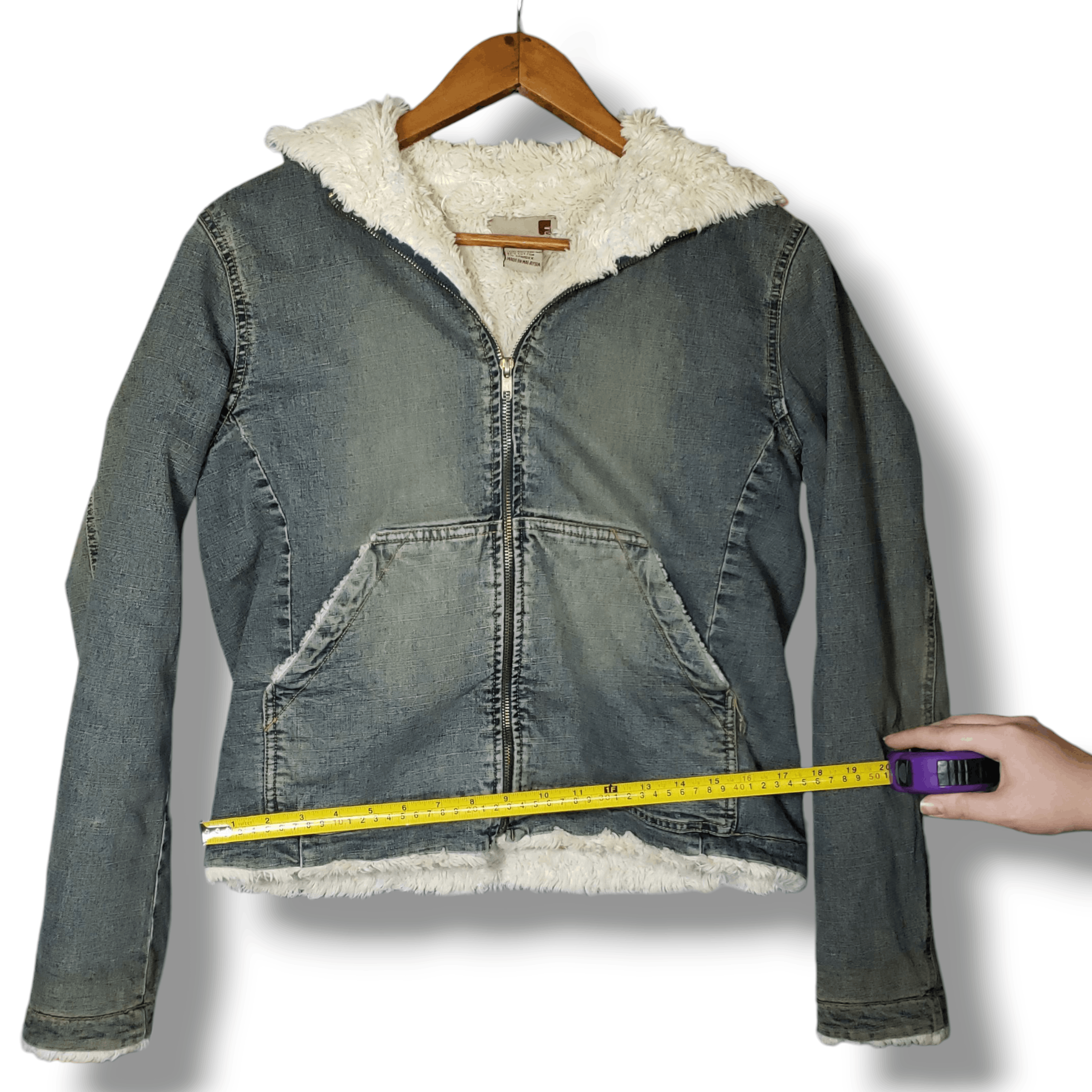 Other Women's M Vintage Sherpa Trucker Jacket Retro Y2K Size M / US 6-8 / IT 42-44 - 6 Thumbnail