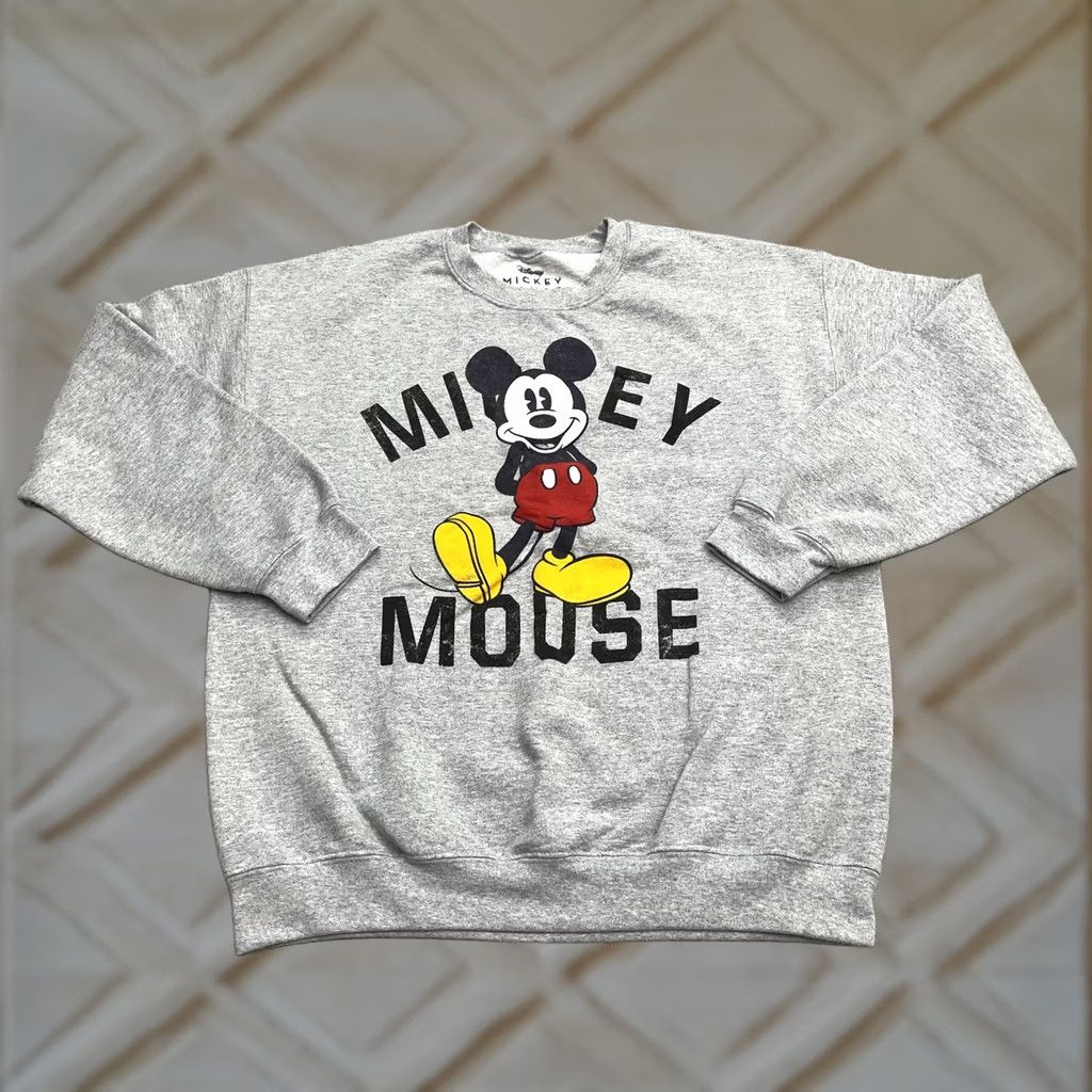 Disney Disney Mickey Mouse Sweatshirt Unisex 1X Gray Crew Neck Pullover Graphic Casual Size US XL / EU 56 / 4 - 1 Thumbnail