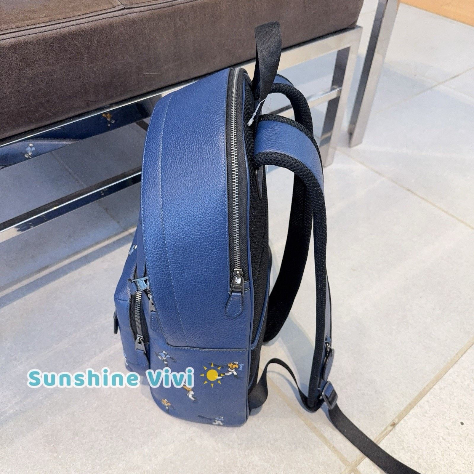 Coach NWT Coach Men’s West Backpack Baseball CAX47 Deep Blue Multi Size ONE SIZE - 4 Thumbnail