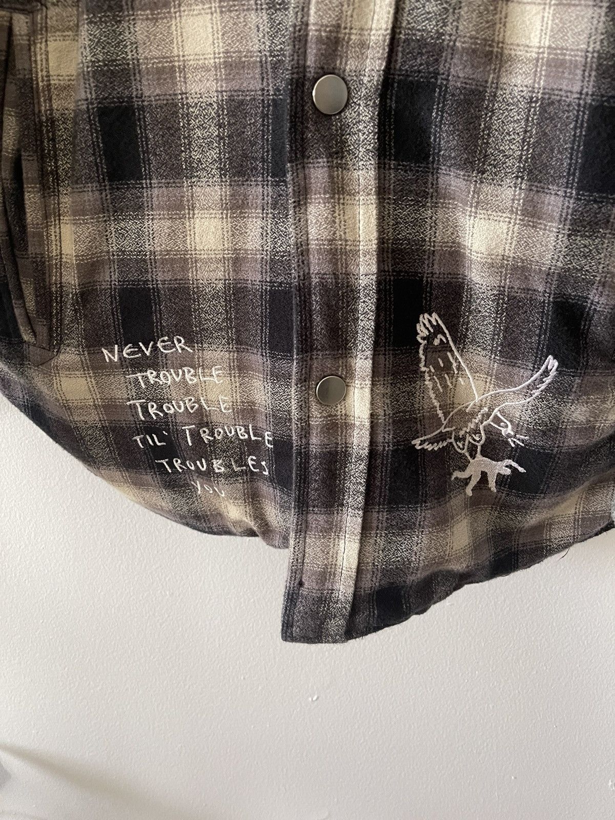 Saintwoods Saintwoods Grey Insulated Flannel Shirt Size US S / EU 44-46 / 1 - 2 Thumbnail