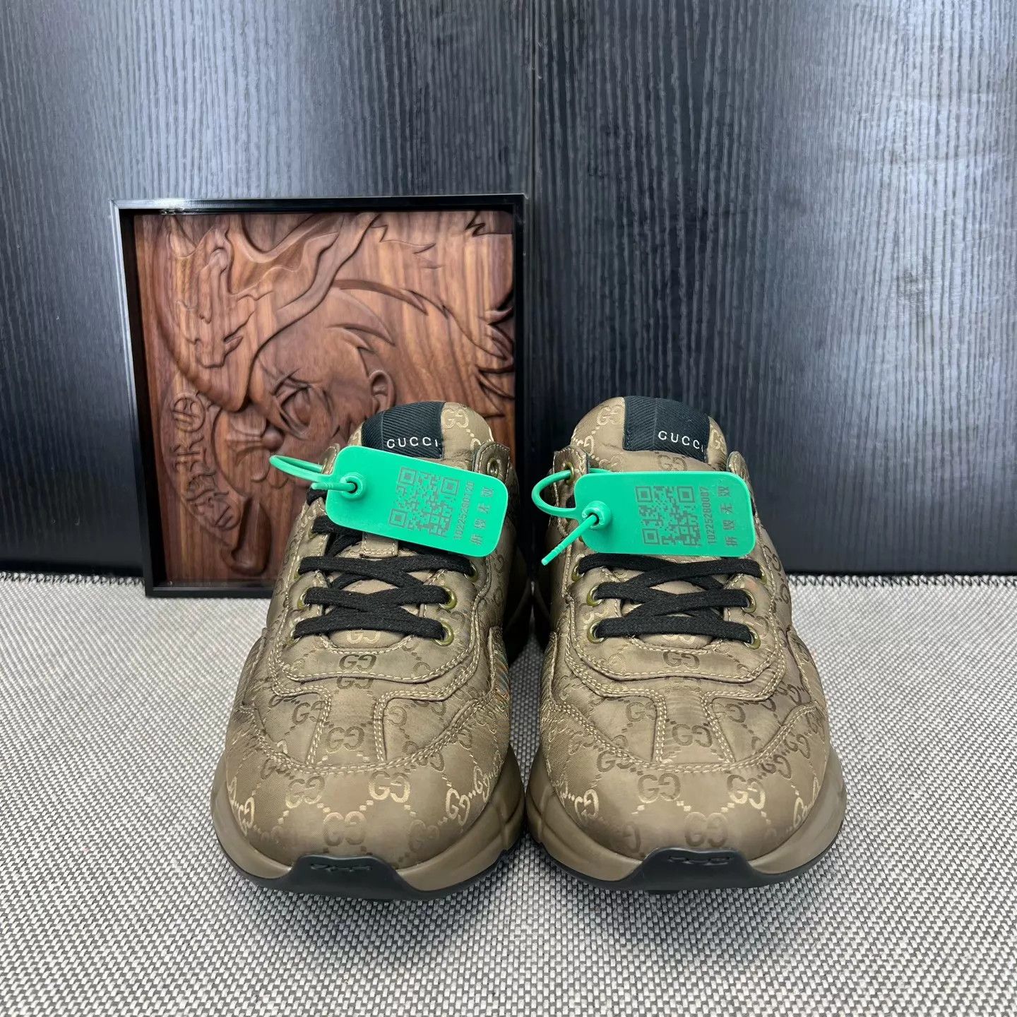 Gucci GUCCI Rhyton Supreme Olive Green 5.5 99 New with Box Size US 6.5 / EU 39-40 - 4 Thumbnail