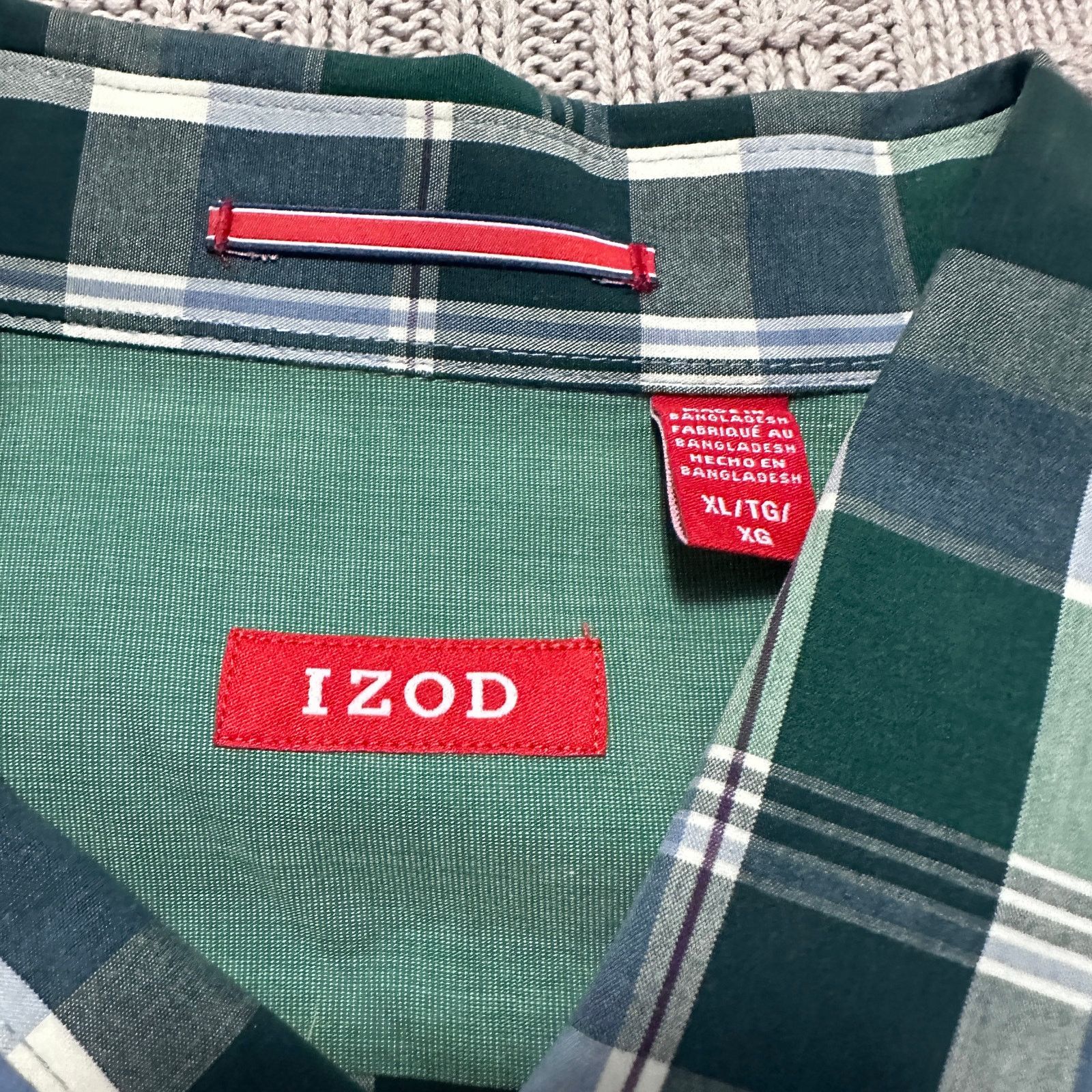 Izod Izod green plaid button downq Size US XL / EU 56 / 4 - 5 Thumbnail