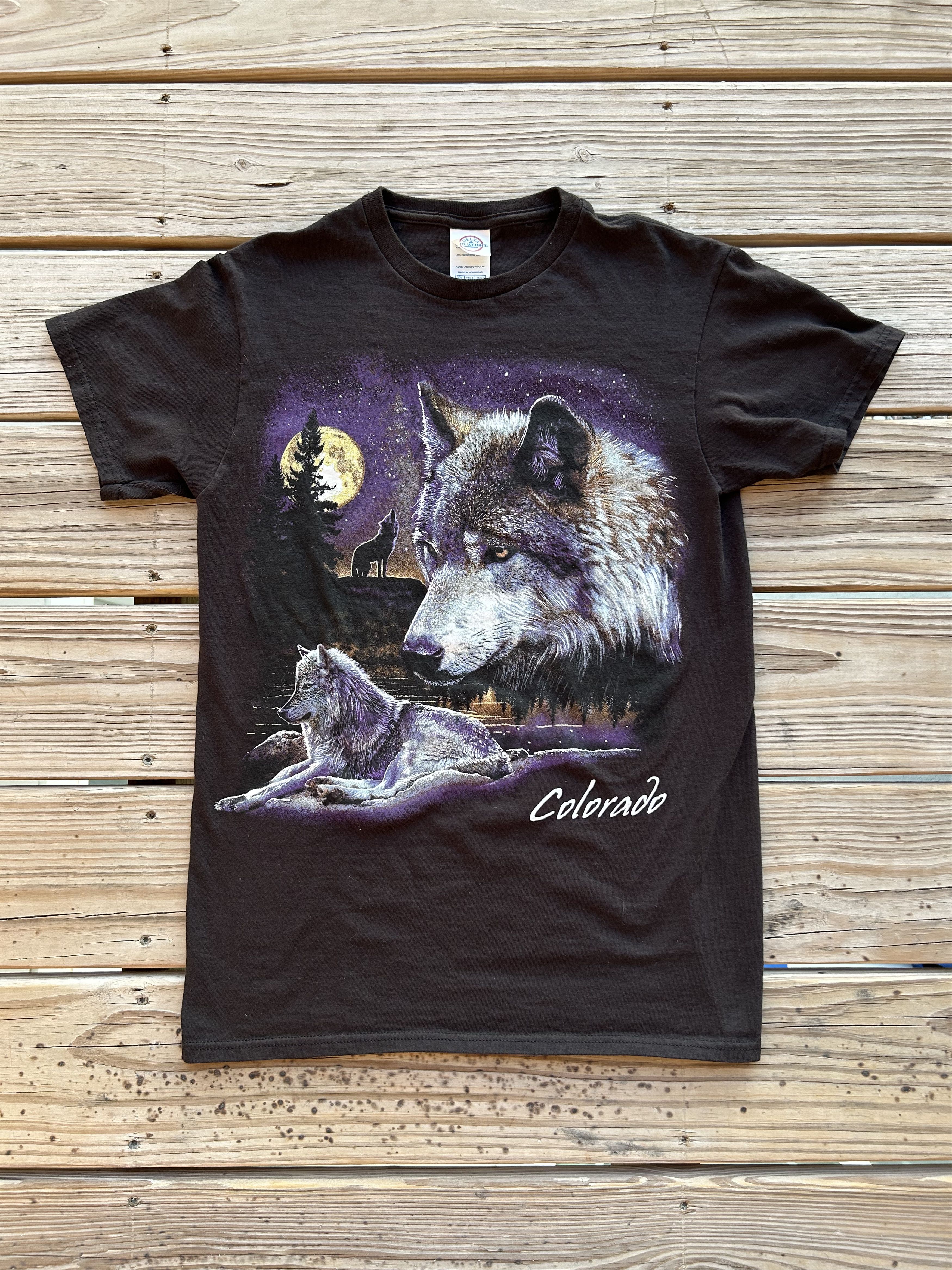 Vintage Wolf Graphic Tee Size US S / EU 44-46 / 1 - 1 Thumbnail
