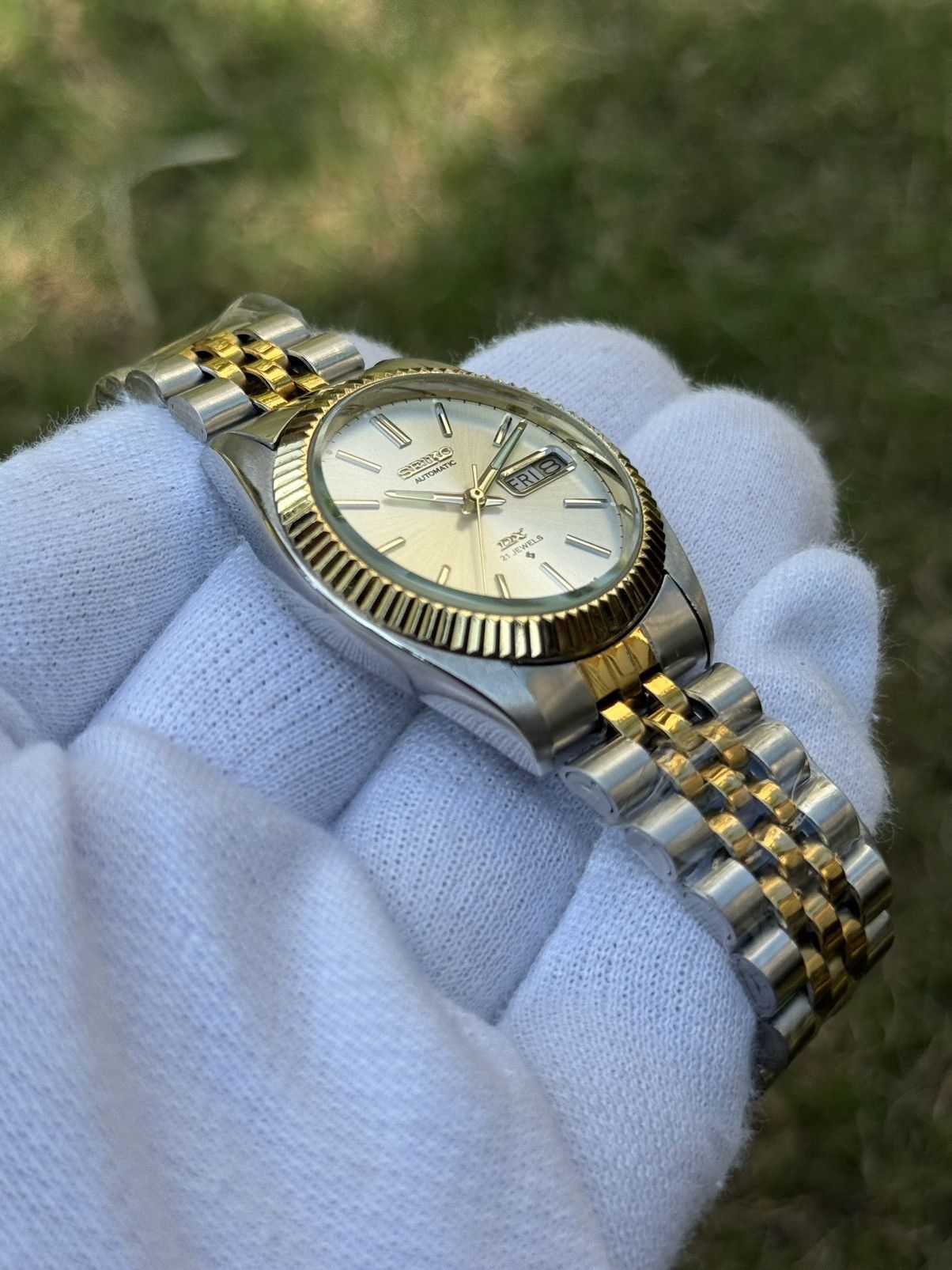 Seiko Seiko 5 DX Fluted Bezel Automatic 6309 Japanese mens Watch Size 36 - 18 Thumbnail