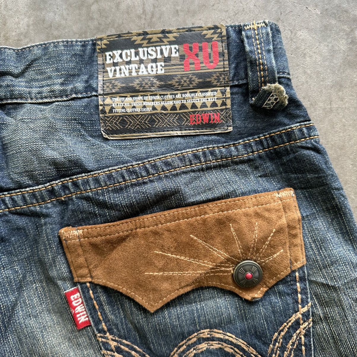 Japanese Brand Vintage Edwin XV Distressed Jean Faded Denim Pant W36 Size US 36 / EU 52 - 15 Thumbnail