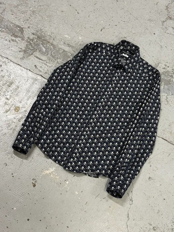 Dolce & Gabbana 2010s Dolce & Gabbana Navy Pirate Skull Classy Shirt Size US S / EU 44-46 / 1 - 5 Thumbnail
