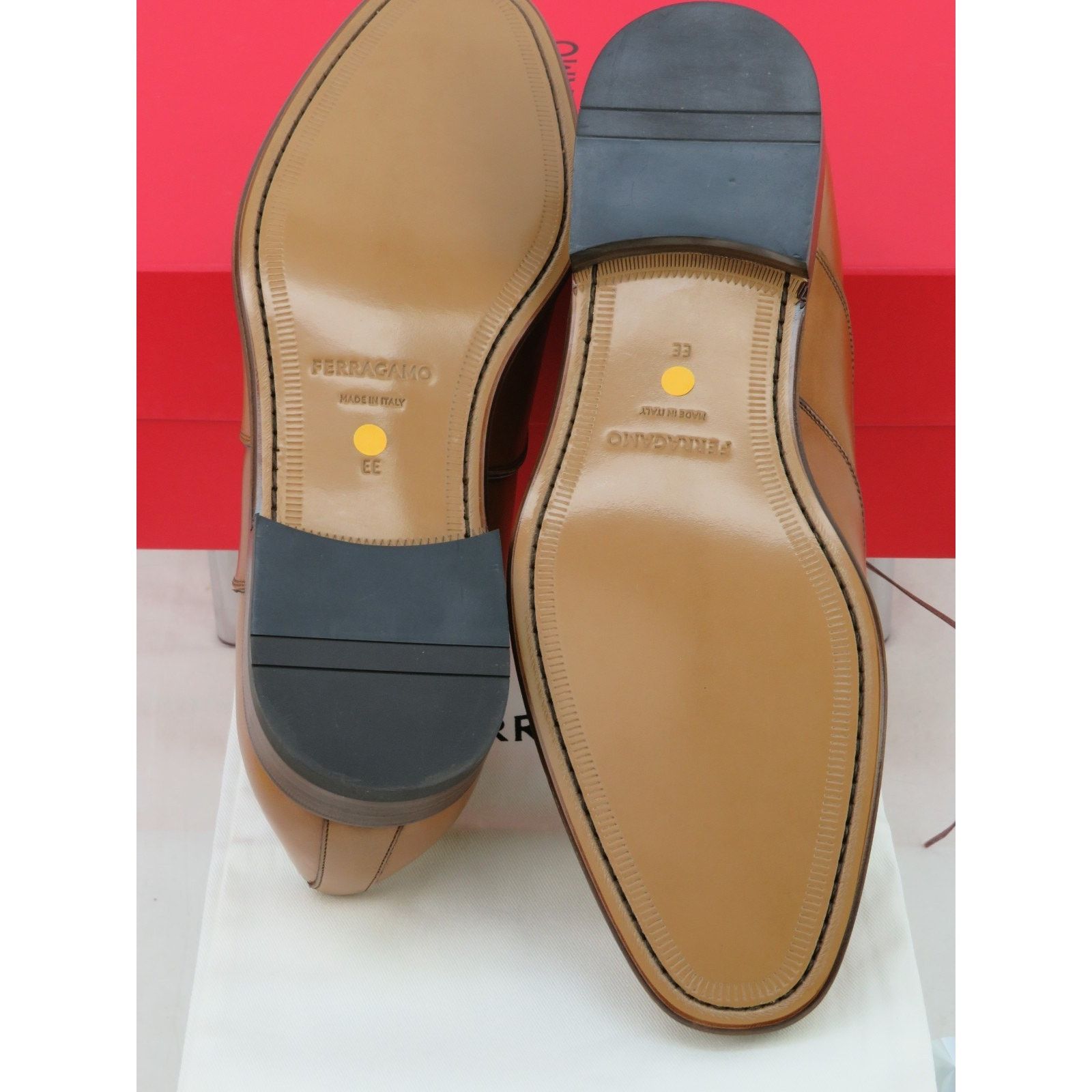 Salvatore Ferragamo NIB FERRAGAMO CORIAN BROWN TAN BROGUE LEATHER OXFORDS 10 EE Size US 10 / EU 43 - 8 Thumbnail