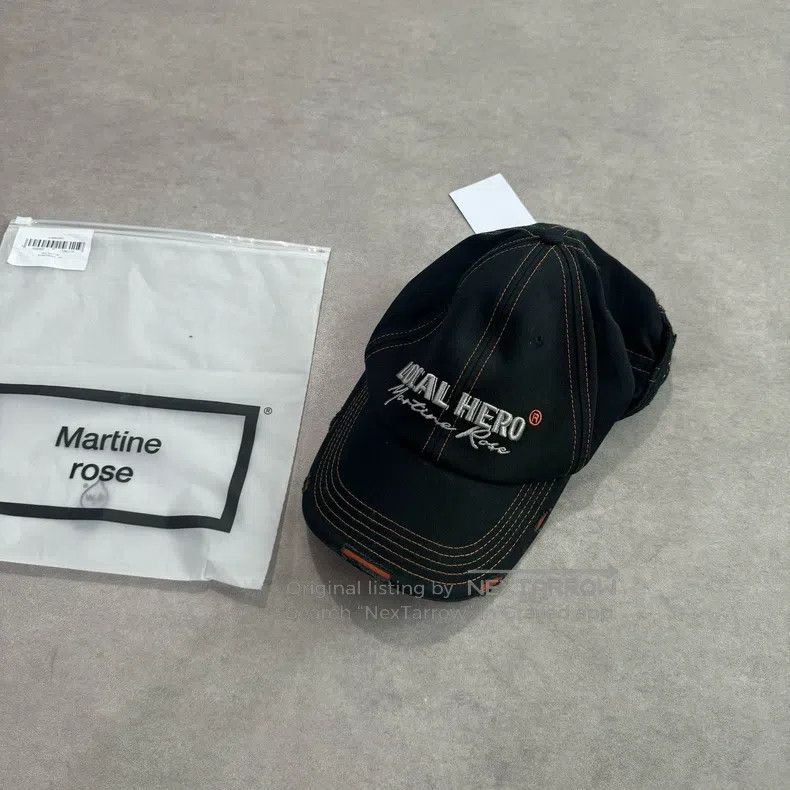 Martine Rose Martine Rose 25SS black and orange rolled-edged cap Size ONE SIZE - 3 Thumbnail