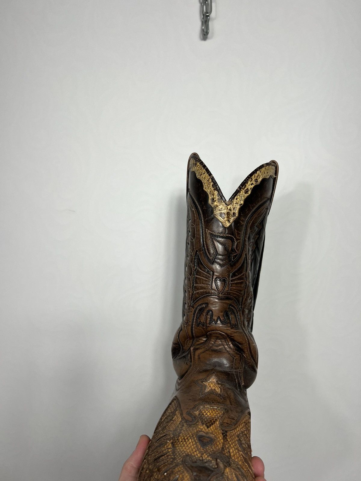 Vintage Vintage SENDRA Cowboy Leather Print Hand Tooled Boots Shoes Size US 10 / EU 43 - 9 Thumbnail
