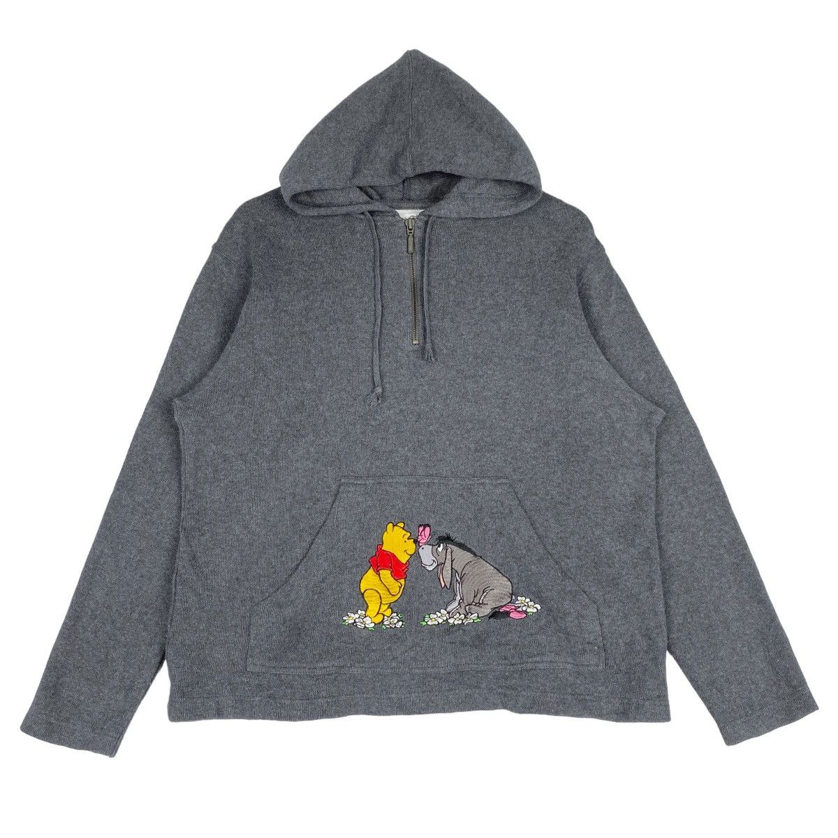 Disney Winnie The Pooh Hoodie Half Zip Sweatshirt Pullover Jumper Size US L / EU 52-54 / 3 - 1 Thumbnail