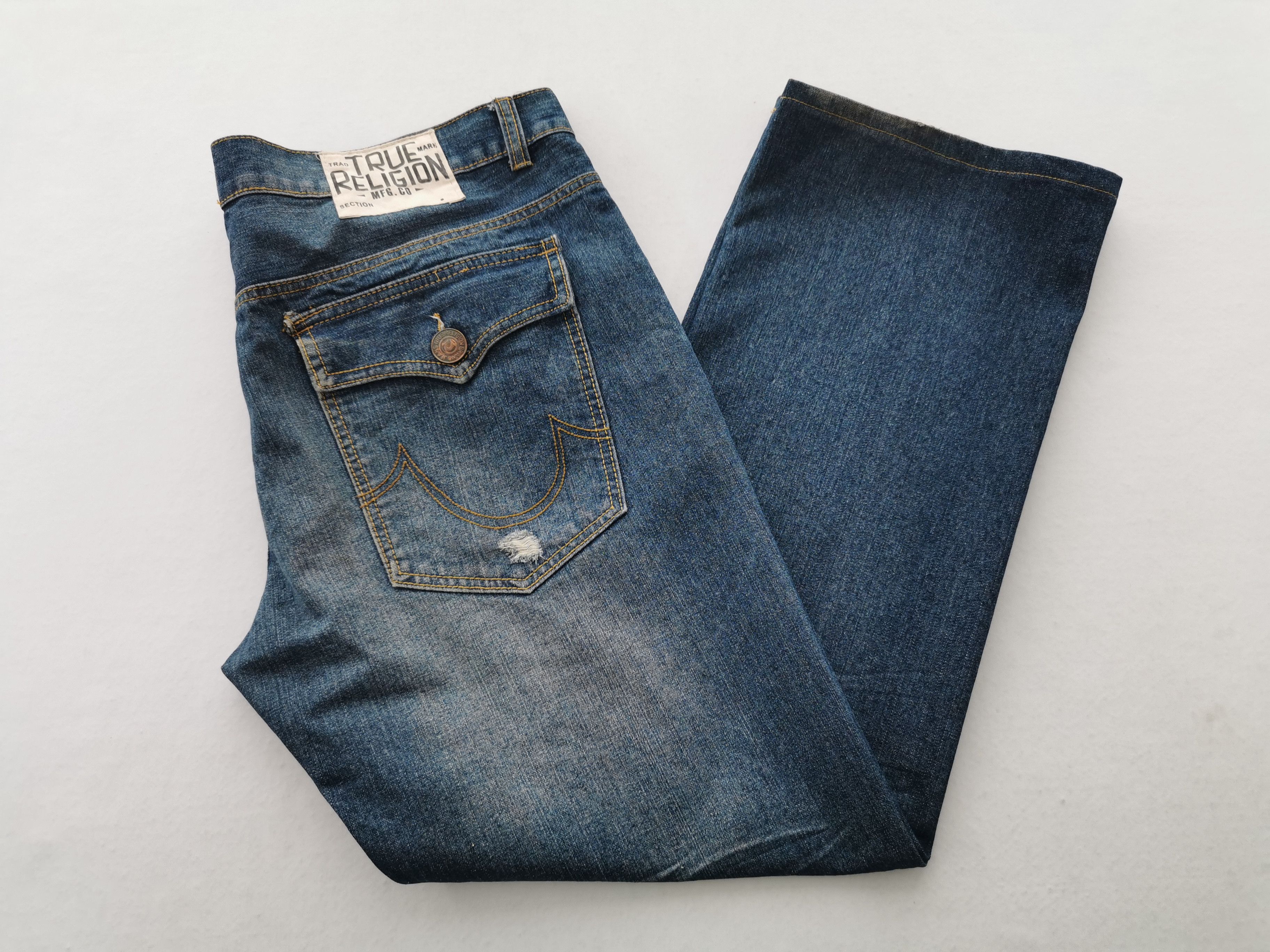 True Religion Vintage 90s True Religion Denim Jeans Made In USA Size 42 Size US 42 / EU 58 - 5 Thumbnail
