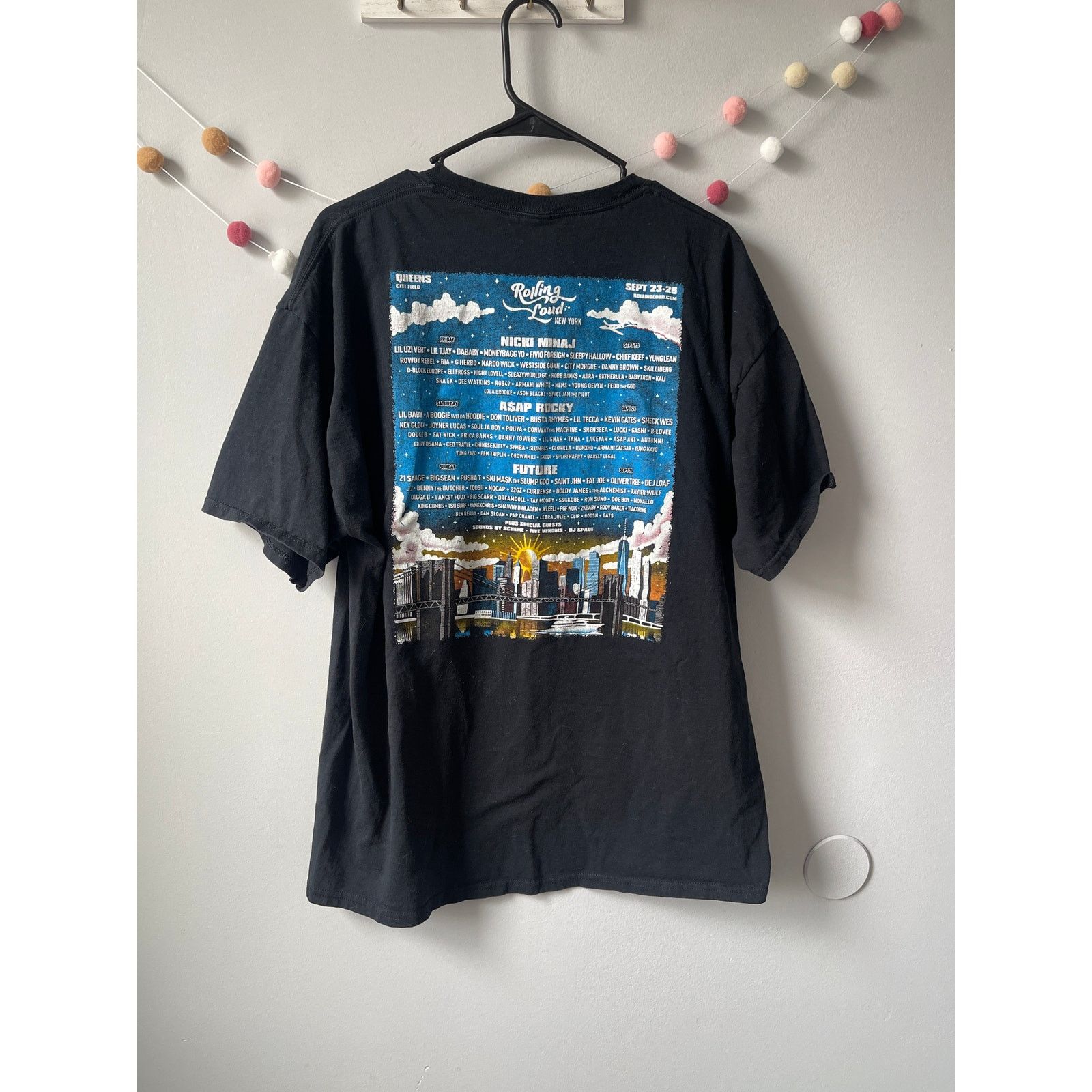 Band Tees × Rolling Loud Rolling Loud New York 2022 Graphic Concert T Shirt Size US L / EU 52-54 / 3 - 3 Thumbnail