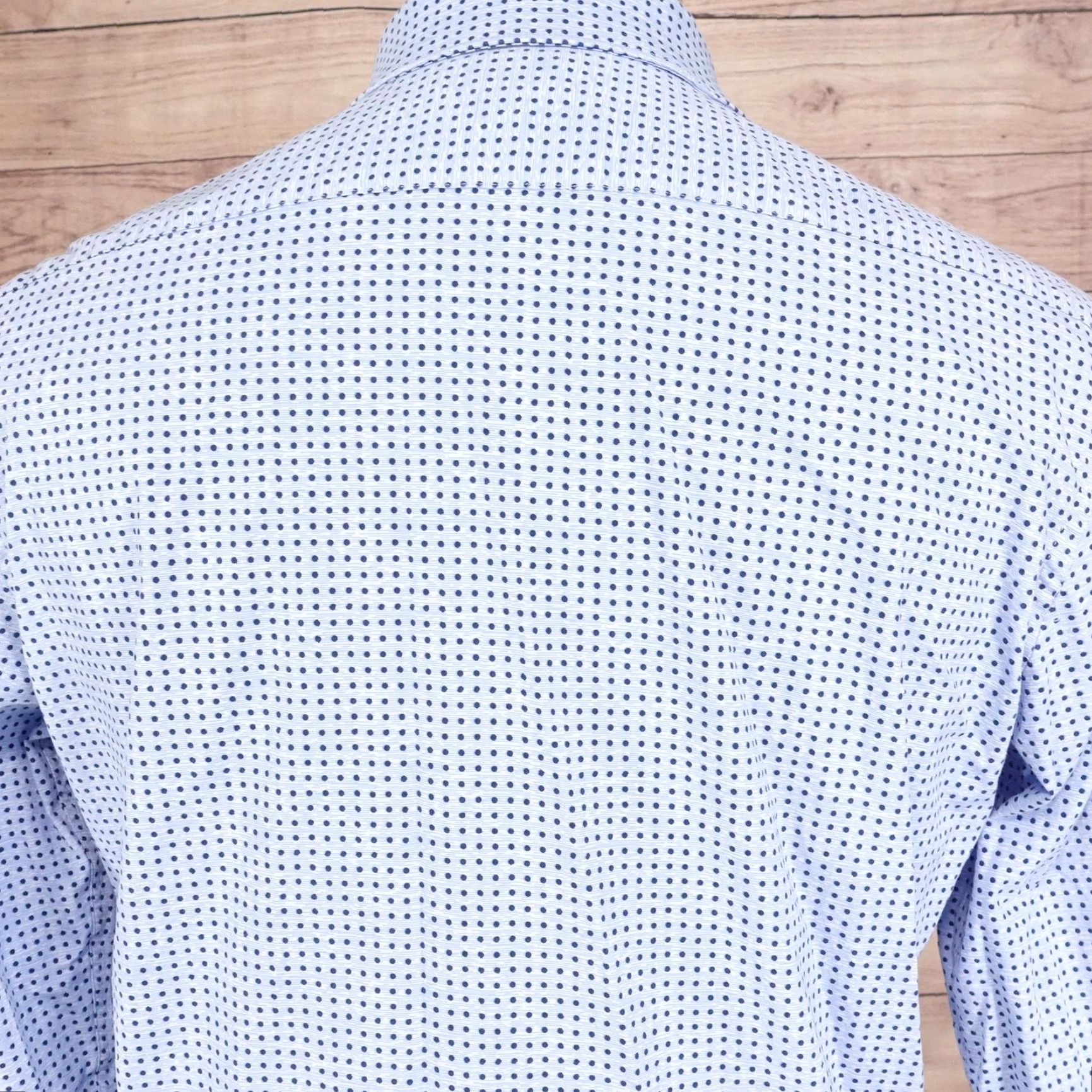 Apt. 9 Apt. 9 Shirt Mens Neck 16 Sleeve 32/33 Blue Premier Flex Slim Fit Button-Down Micro Dot Dress Shirt Size US L / EU 52-54 / 3 - 5 Thumbnail