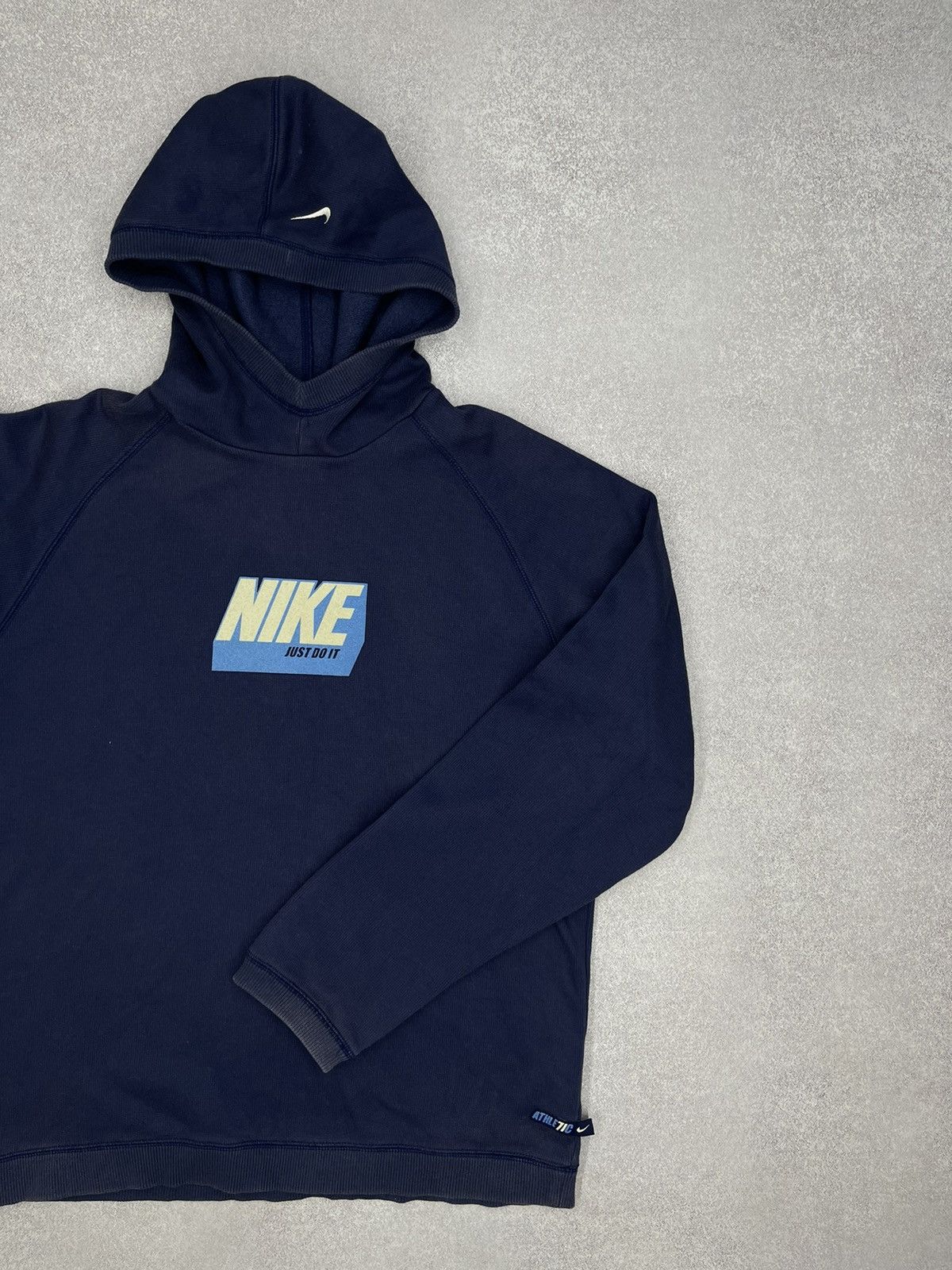 Nike × Nike ACG × Vintage Vintage Nike Just Do It Navy Hoodie Big Logo Ninja Style Y2K Size US XL / EU 56 / 4 - 3 Thumbnail