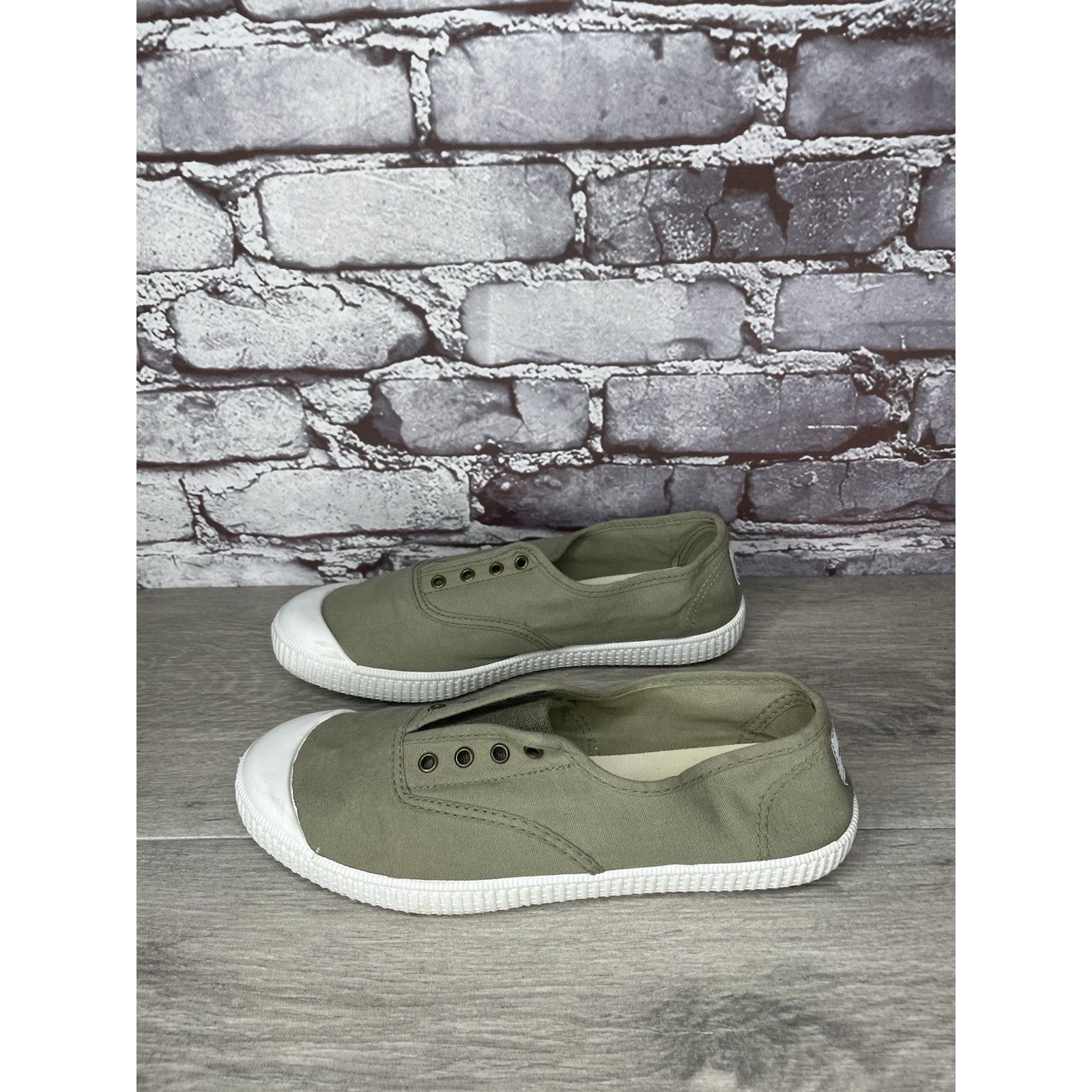 Sonoma Potoma Green Canvas Fabric Slip On Casual Sneakers Shoes Wom Size US 8.5 / IT 38.5 - 19 Thumbnail