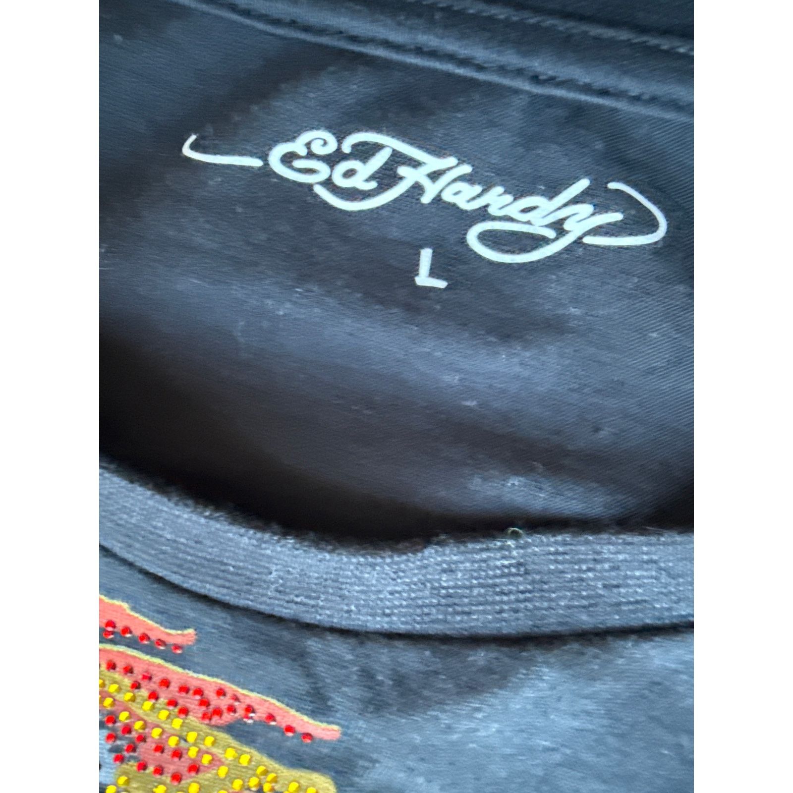 Ed Hardy Ed Hardy Rhinestone Embellished Lion Cropped T-shirt Size L / US 10 / IT 46 - 5 Thumbnail
