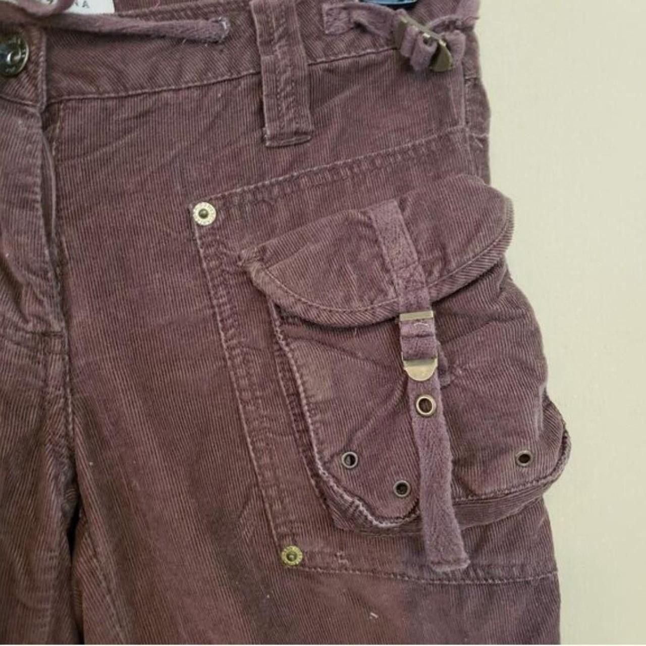 Arizona Jean Co. y2k grunge skater brown corduroy cargo pants Size 27" / US 4 / IT 40 - 3 Thumbnail