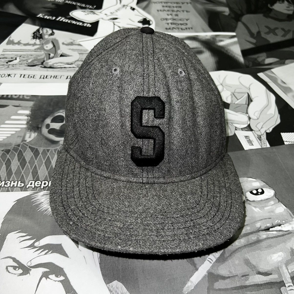 Retro Hat × Streetwear × Stussy Stussy Cap Retro Grey Hat