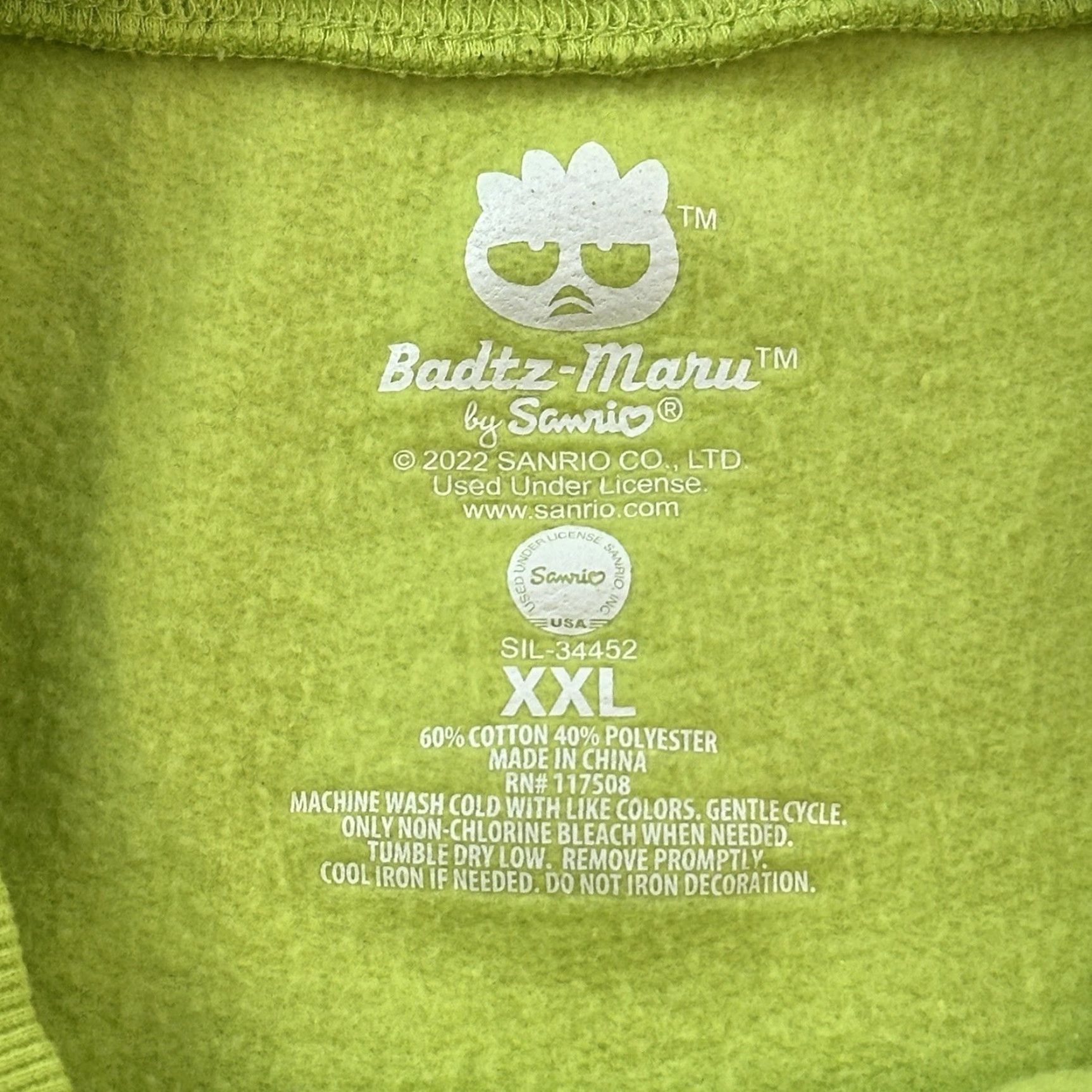 Vintage Badtz Maru Sweatshirt Mens Women's 2XL Green Sanrio Hello Kitty Cartoon Pullover Shirt Size XXL / US 16-18 / IT 52-54 - 6 Thumbnail
