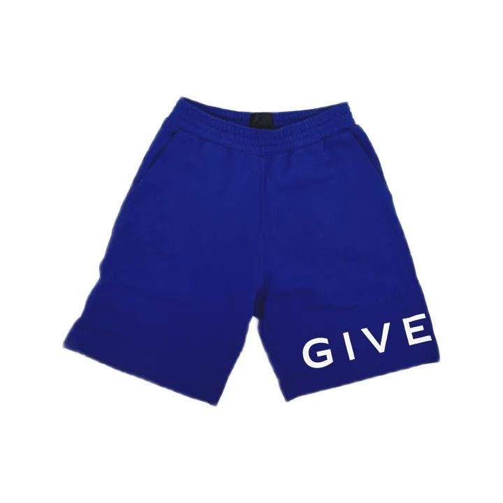 Givenchy Givenchy Blue Logo Print Bermuda Shorts Size US 26 / EU 42 - 1 Thumbnail
